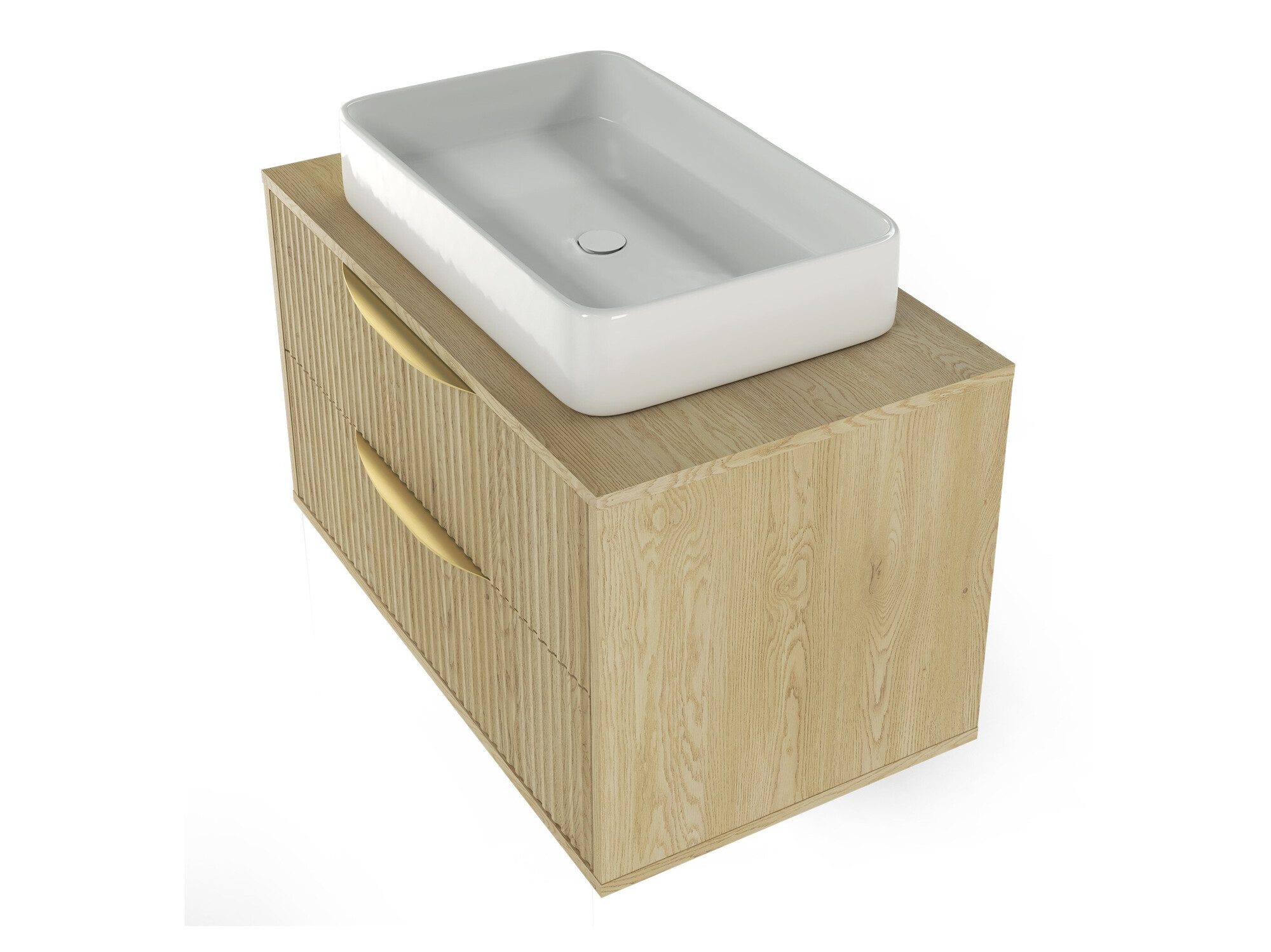 Zidni ormarić za umivaonik Burleson 163 (Hrast)