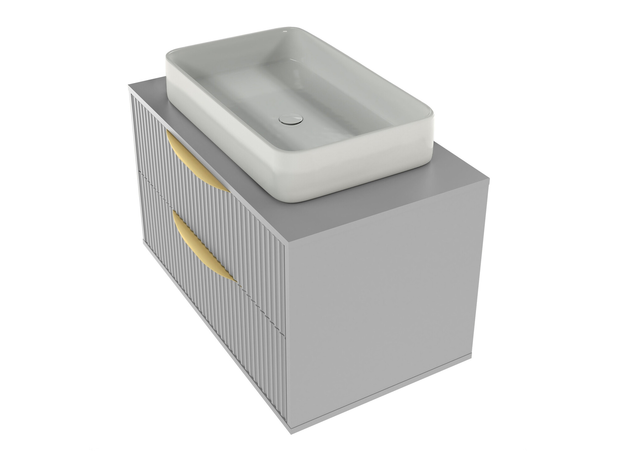 Zidni ormarić za umivaonik Burleson 163 (Siva)