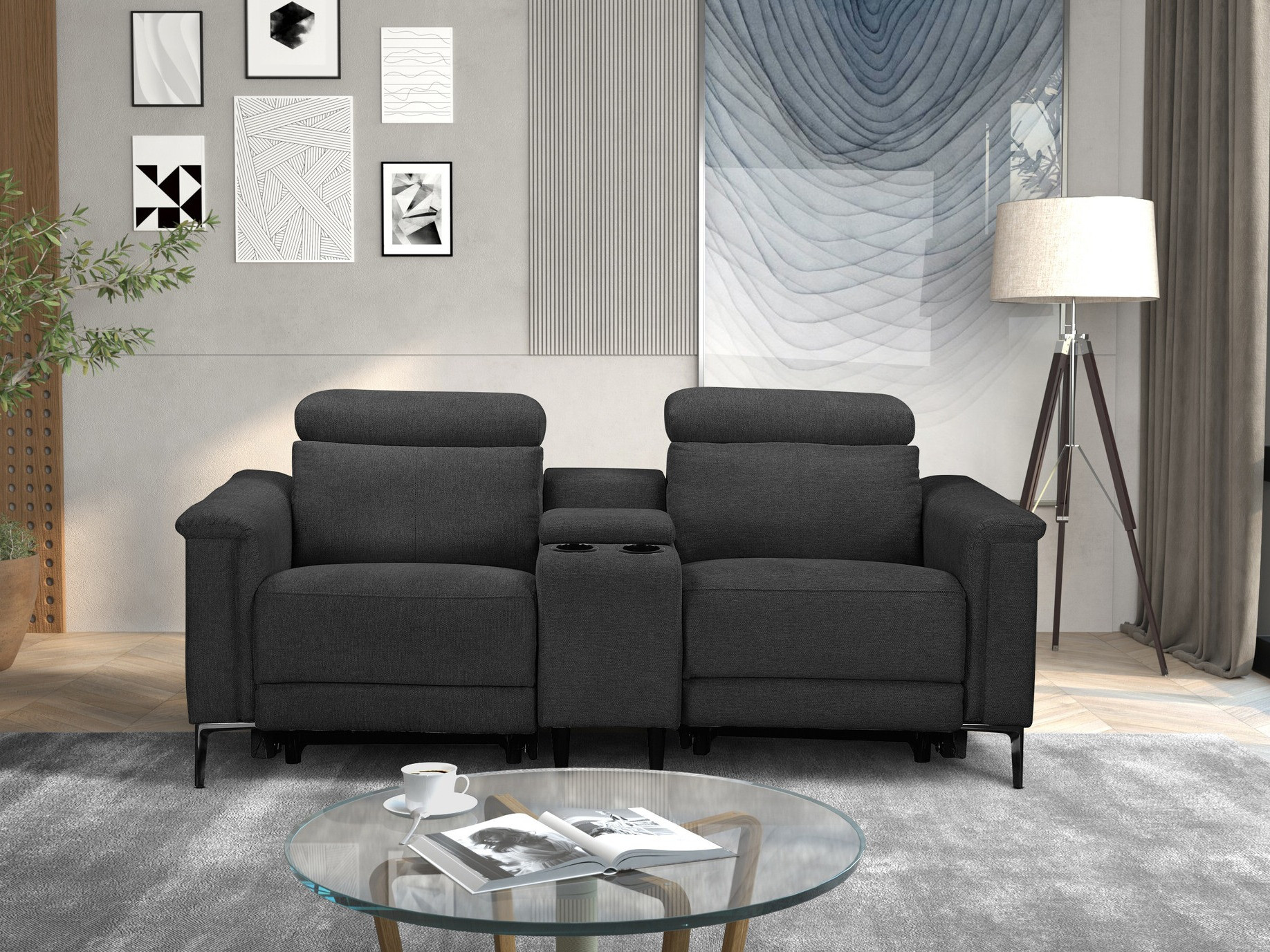 Podesivi kauč Denton 1467 (Antracit)