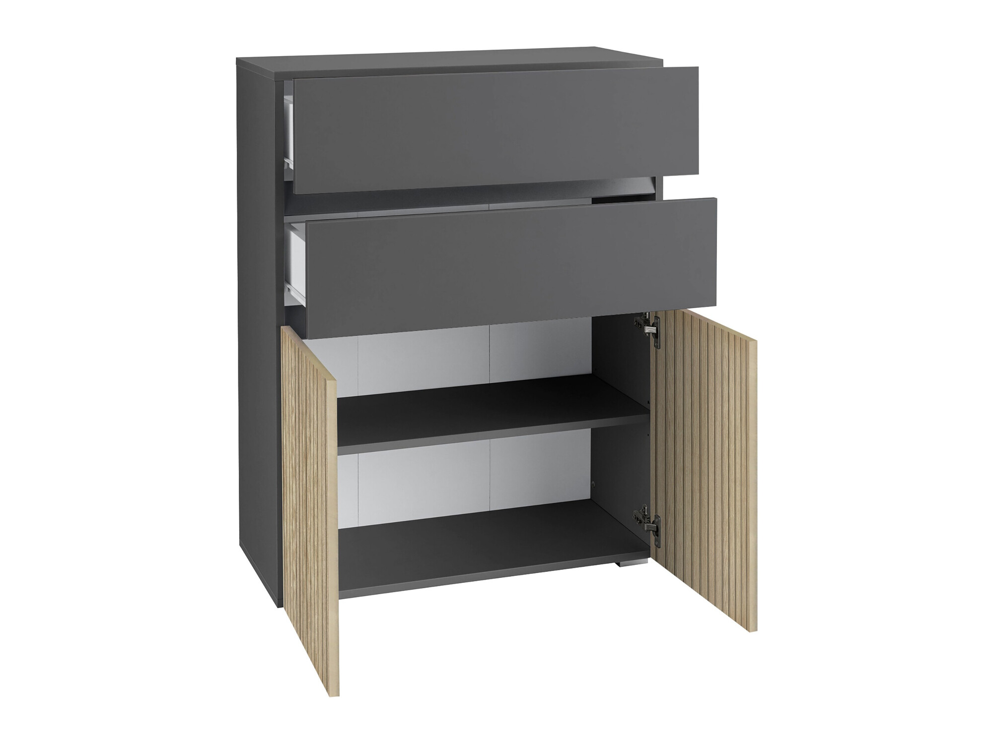 Samostojeći kupaonski ormarić Soncamu 101 (Antracit + Svijetli hrast)