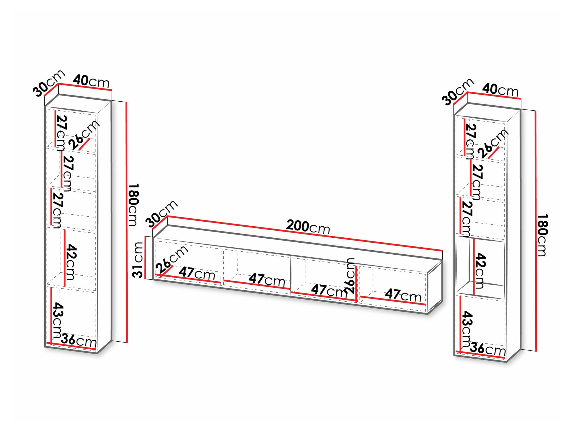 Set za dnevni boravak Calveru 105 (Crna)