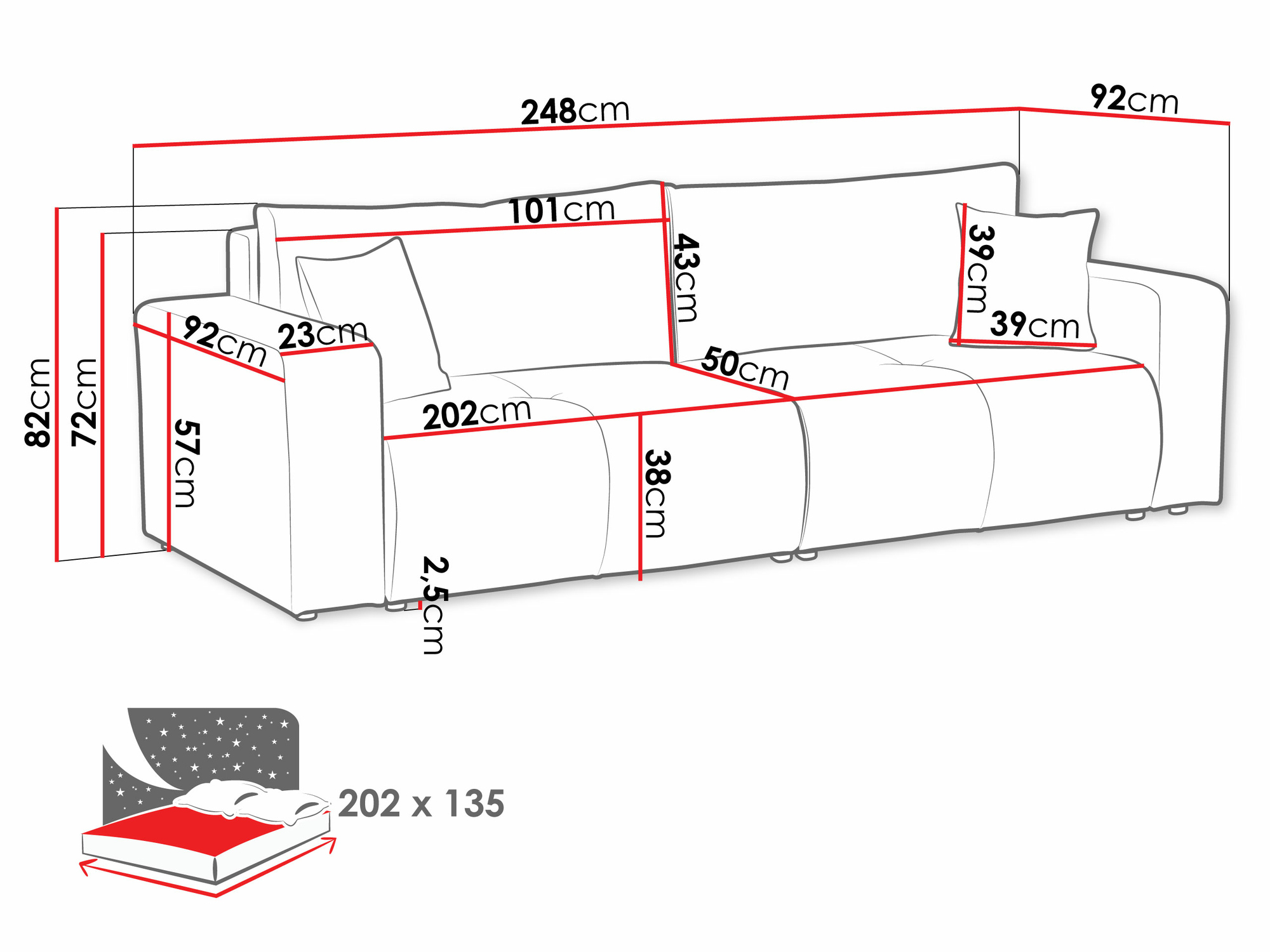 Kauč na razvlačenje Comfivo 424 (Velo 623)