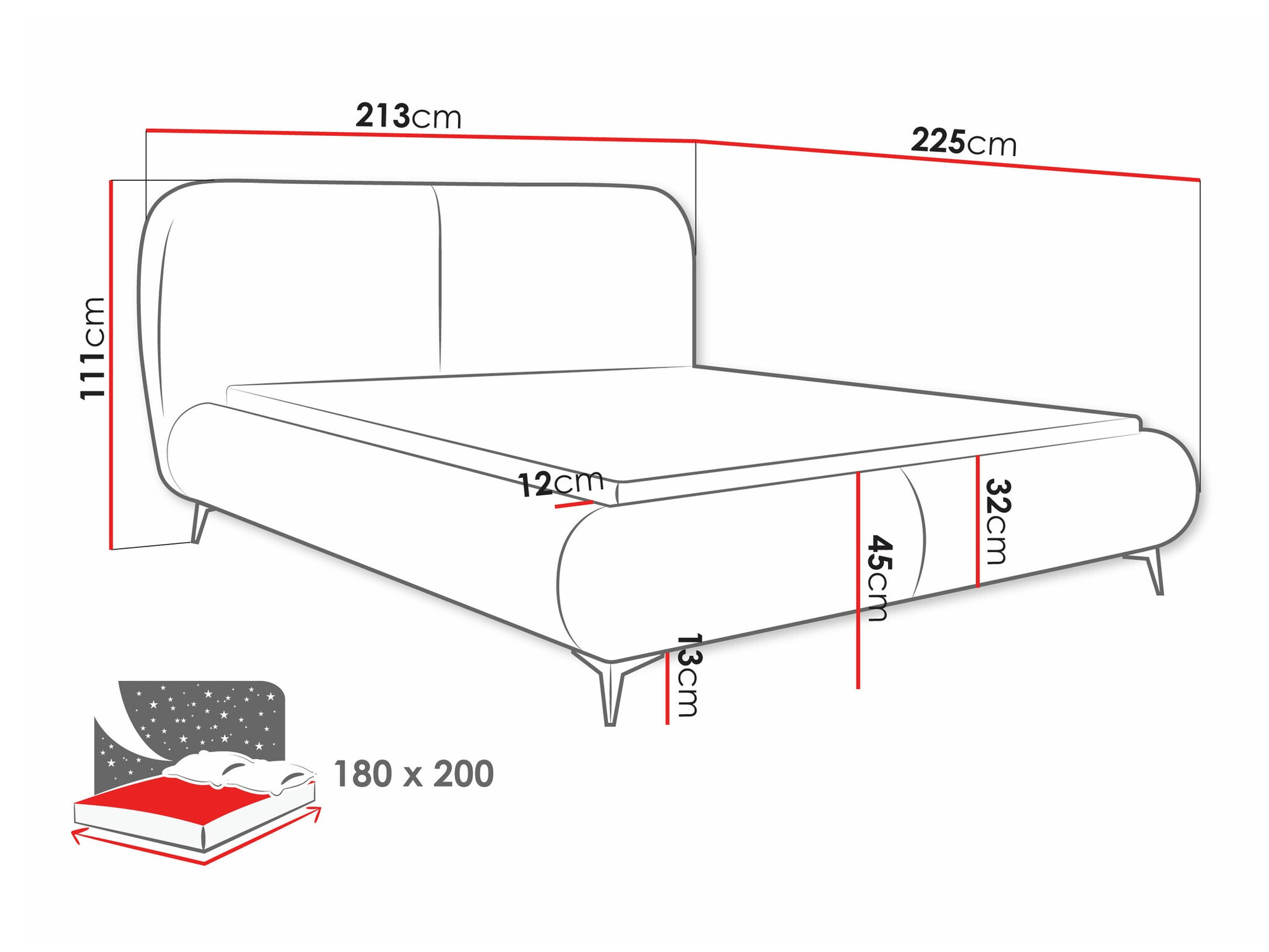 Krevet TrendyNest Fenara (Coral 50)