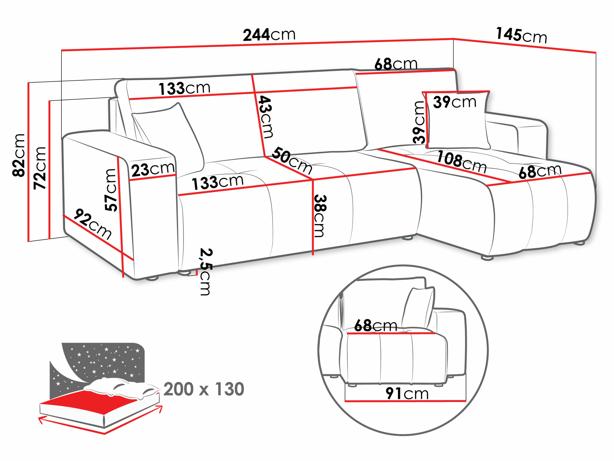 Kutna garnitura Comfivo Laurus (Velo 627)