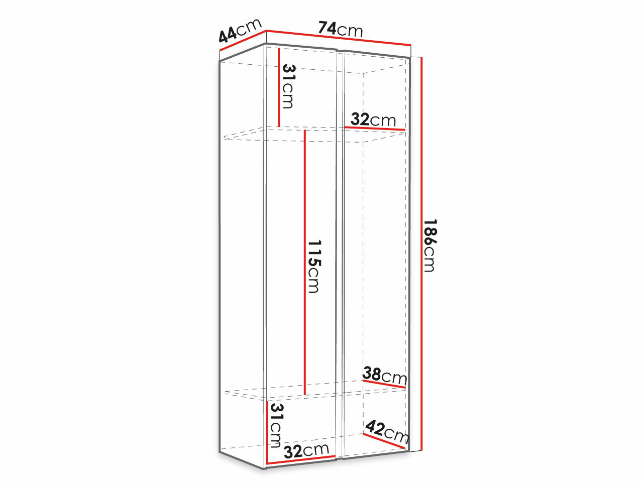 Ormar Hartford 368 (Hrast Artisan + Crna)