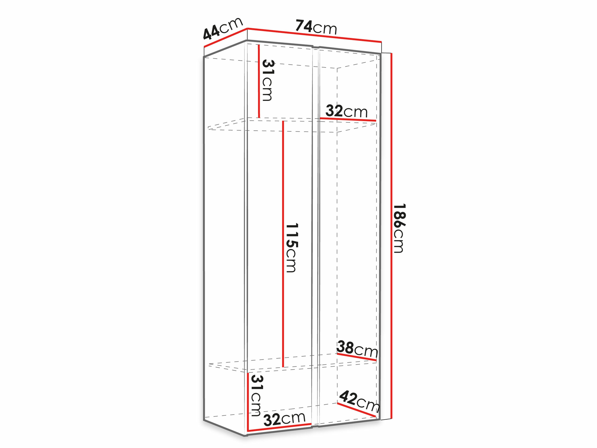 Ormar Hartford 397 (Crna)