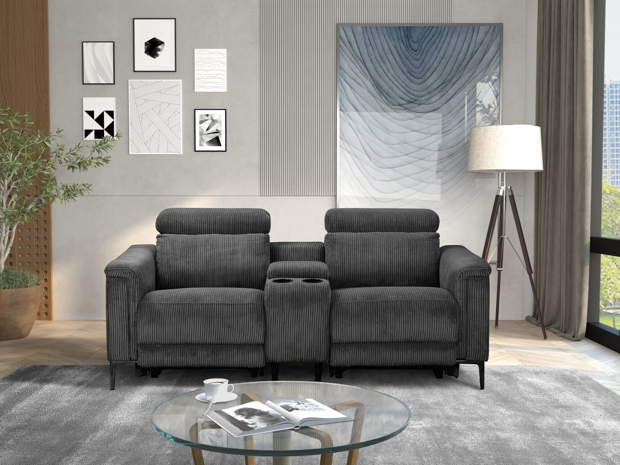 Podesivi kauč Denton 1468 (Antracit)