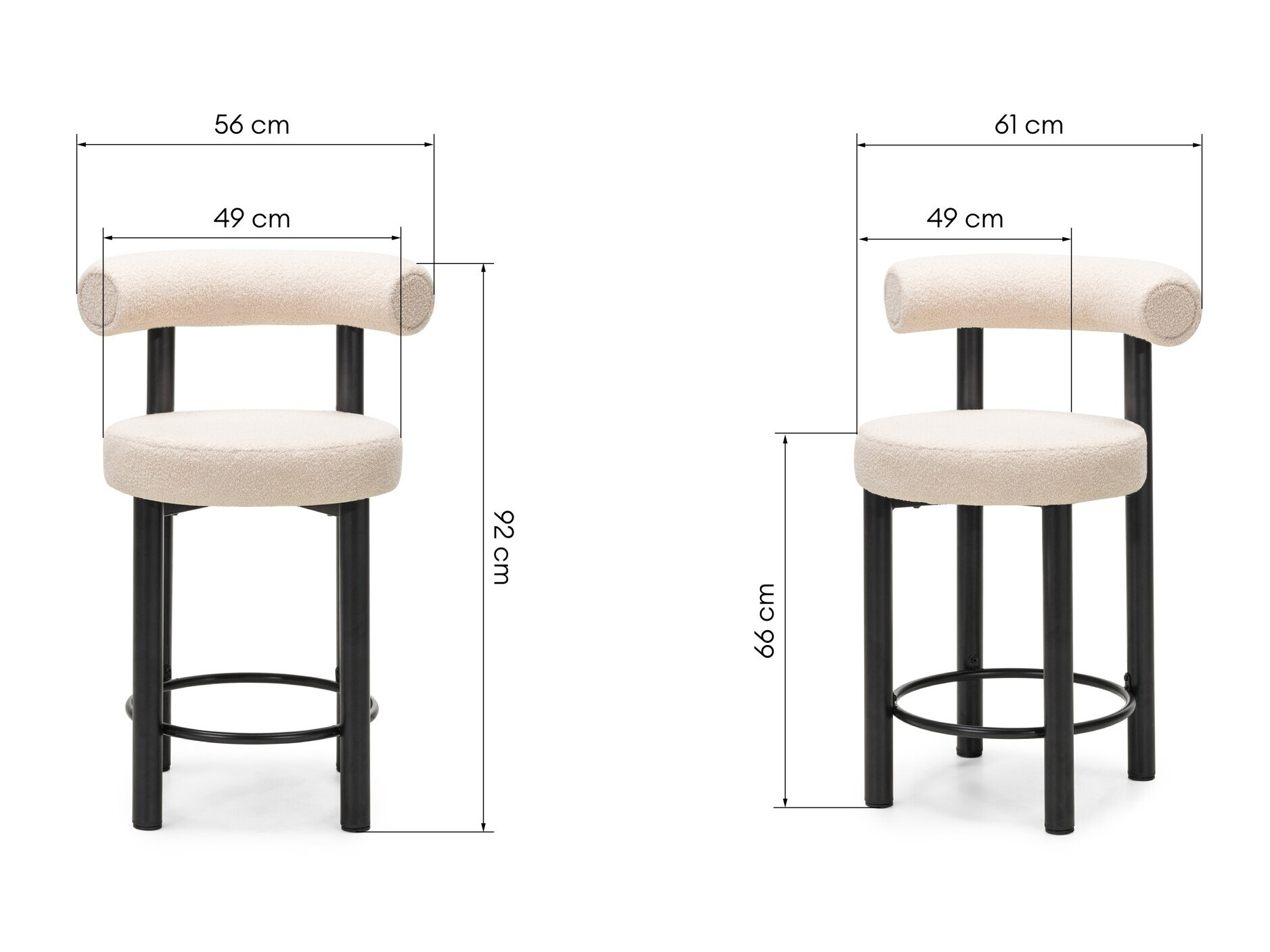 Polubarska stolica Burleson 186 (Bež + Crna)