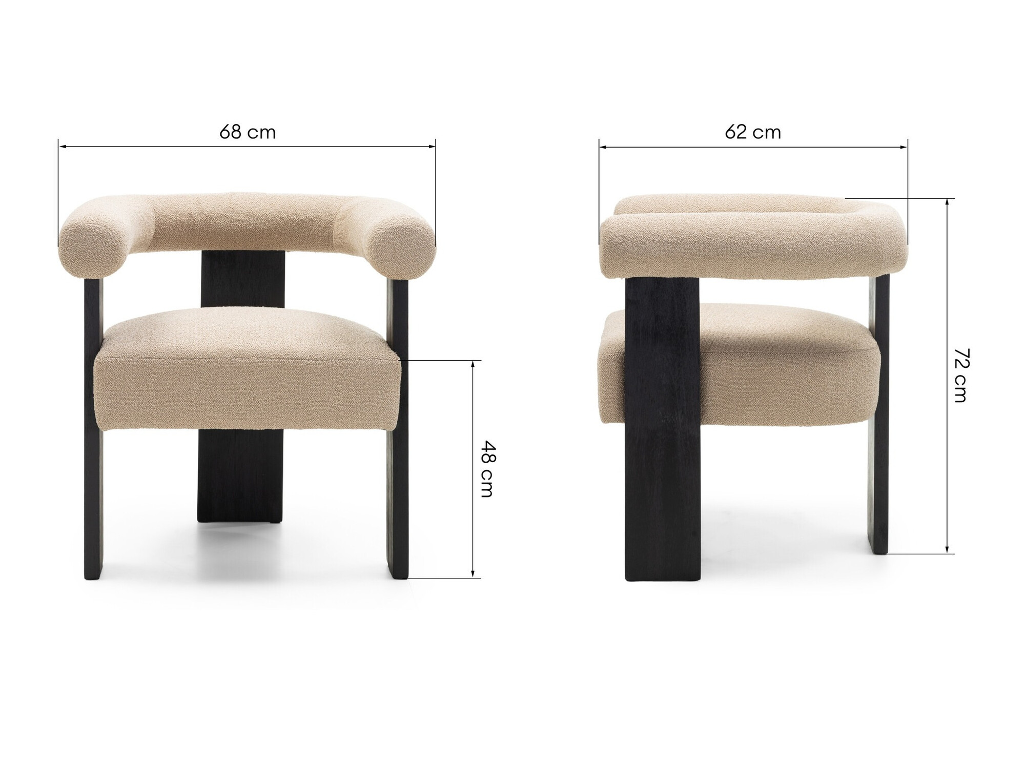 Stolica Burleson 184 (Bež + Crna)