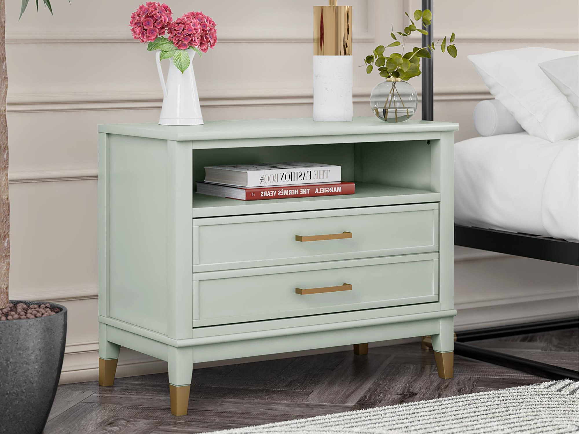 Noćni ormarić CosmoLiving by Cosmopolitan Belromu 107 (Zelena)