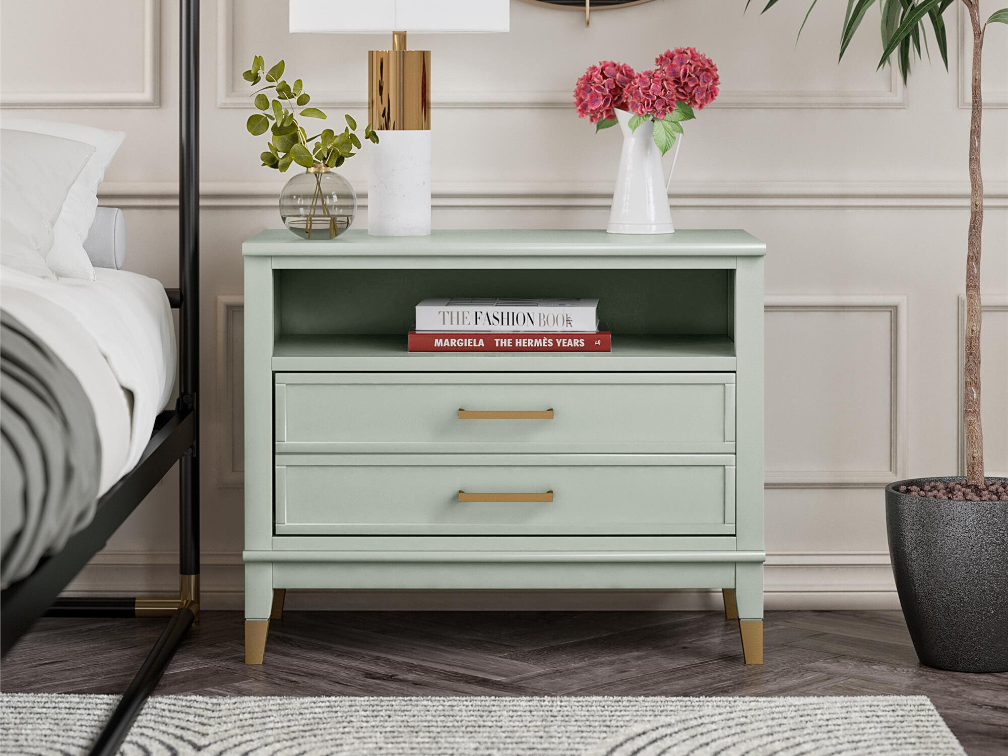 Noćni ormarić CosmoLiving by Cosmopolitan Belromu 107 (Zelena)