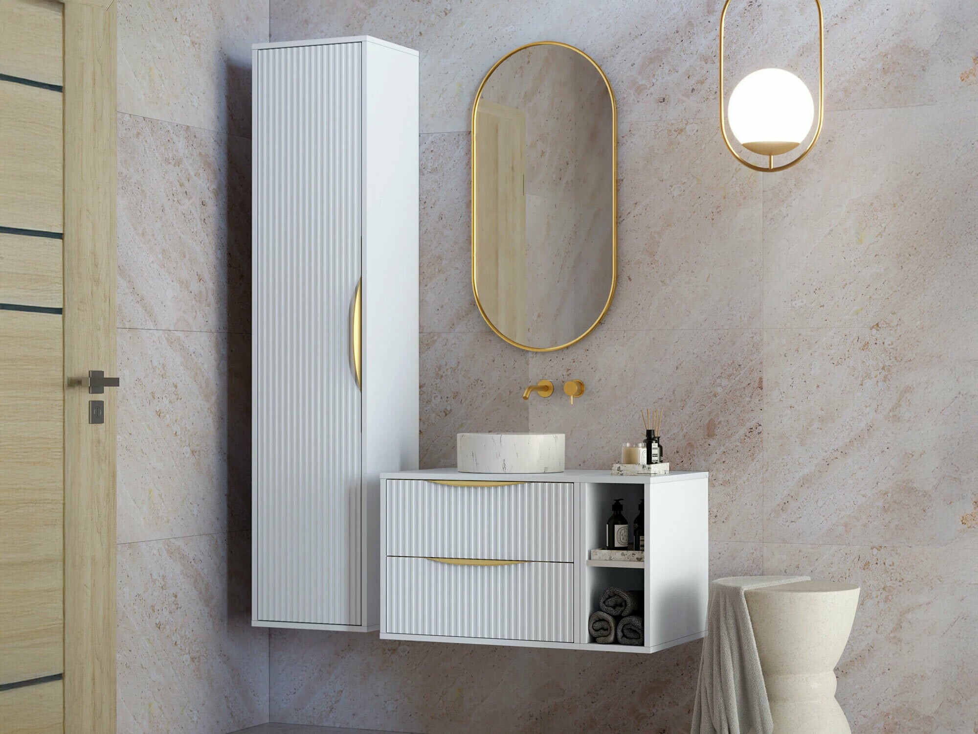 Kupaonski namještaj Levnovi 100 (Bijela)