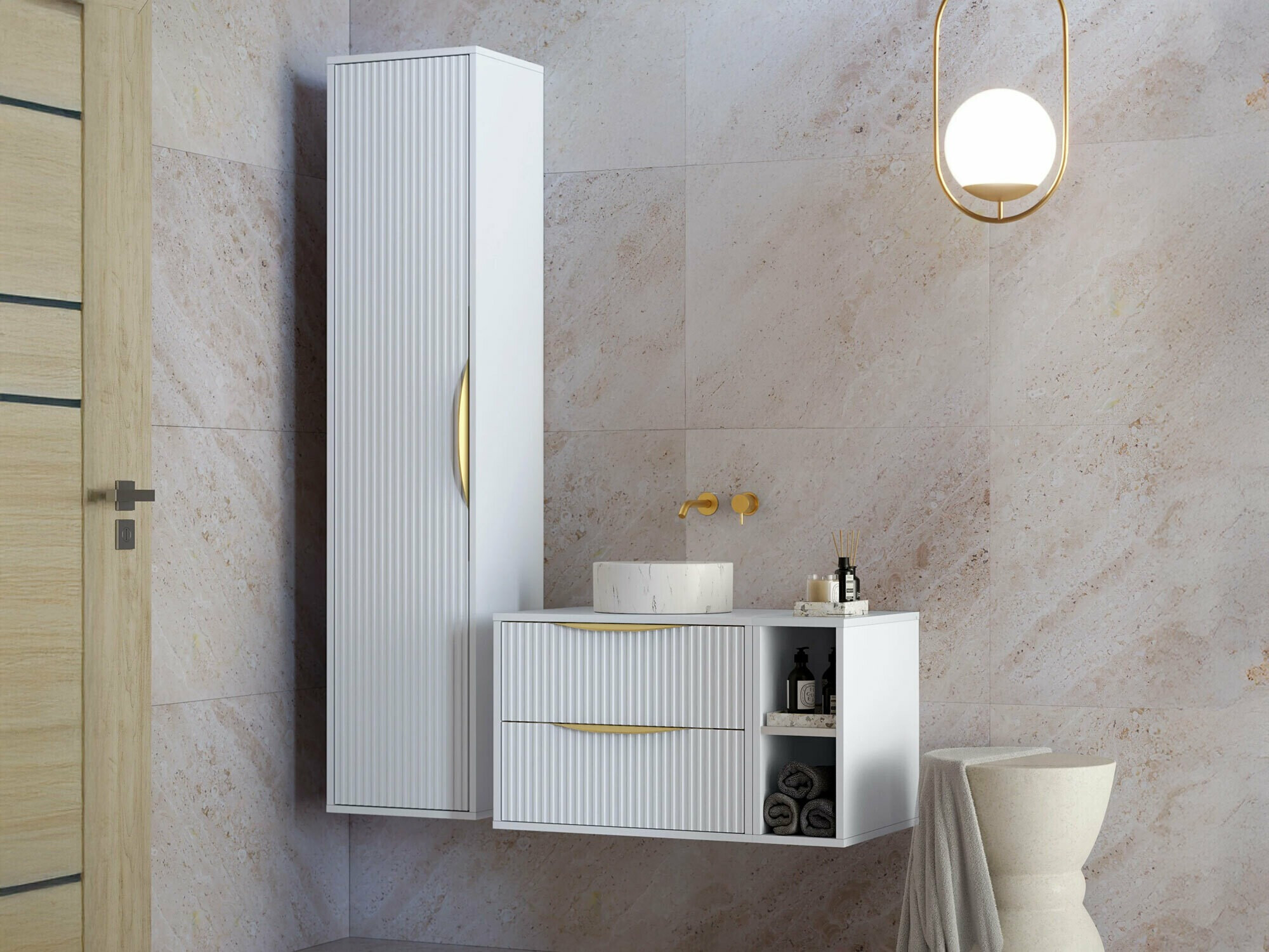 Kupaonski namještaj Levnovi 100 (Bijela)