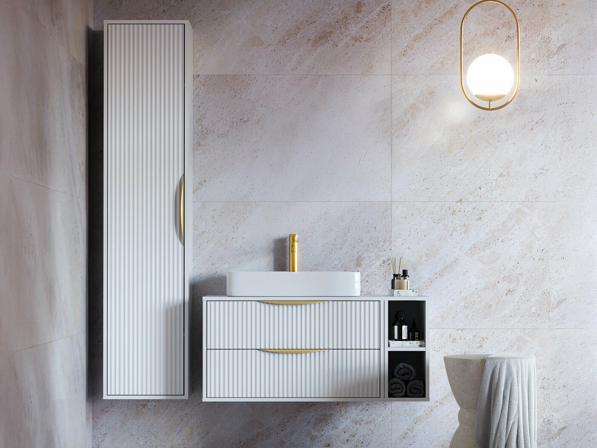 Kupaonski namještaj Levnovi 100 (Bijela)