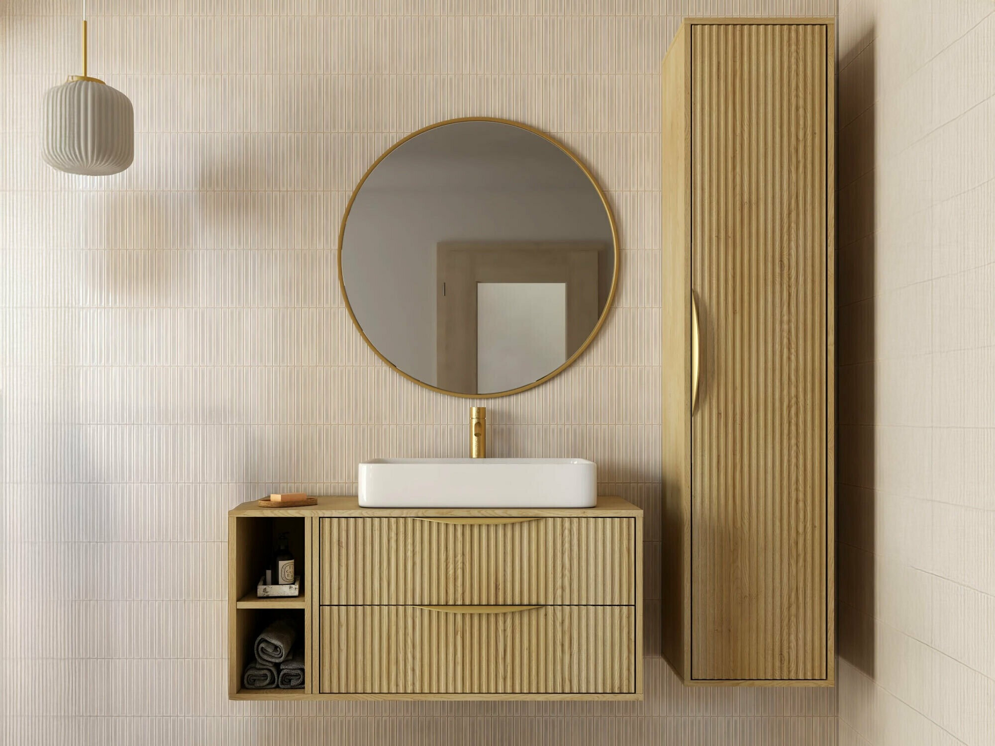 Kupaonski namještaj Levnovi 100 (Hrast)