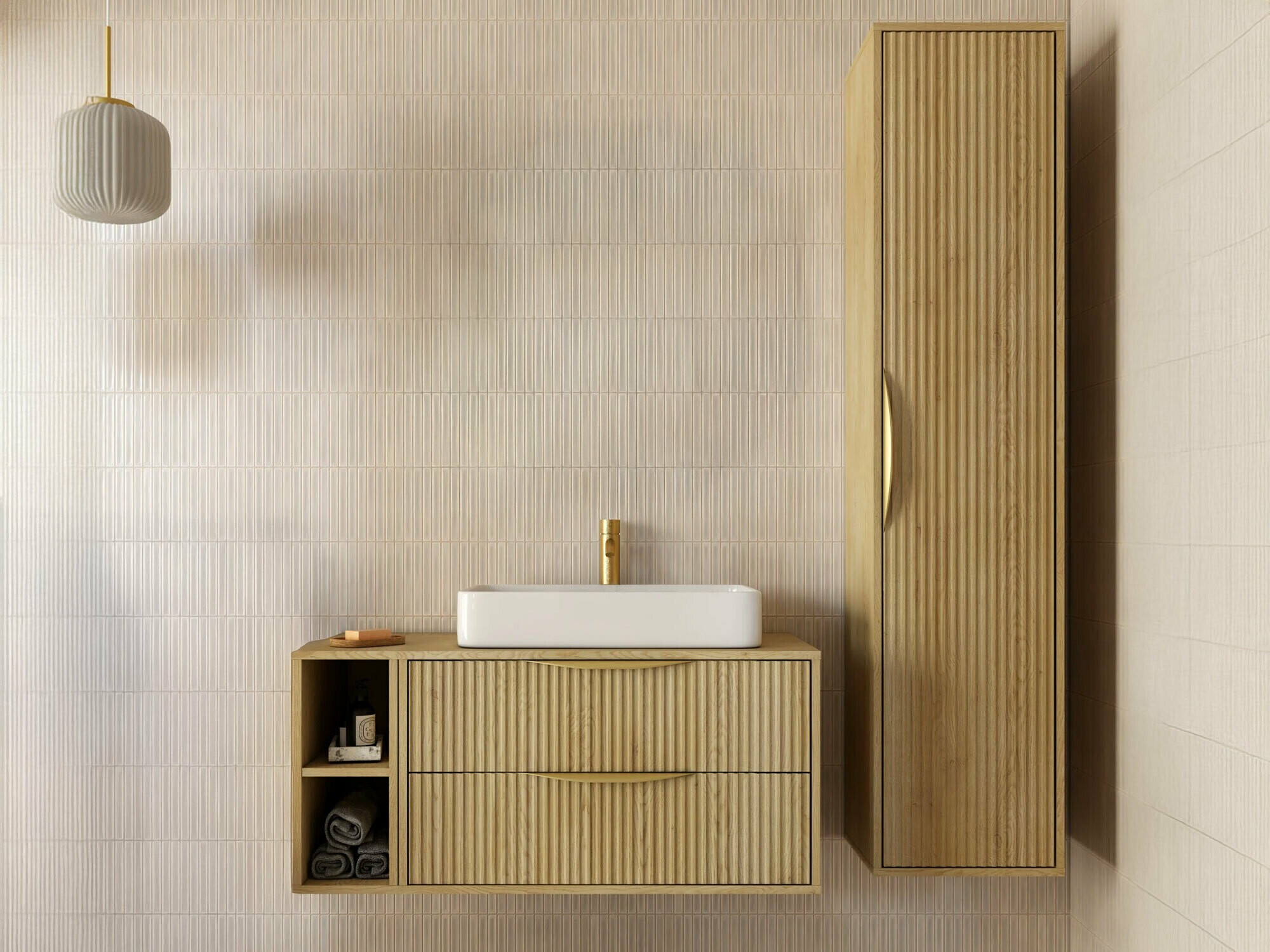 Kupaonski namještaj Levnovi 100 (Hrast)