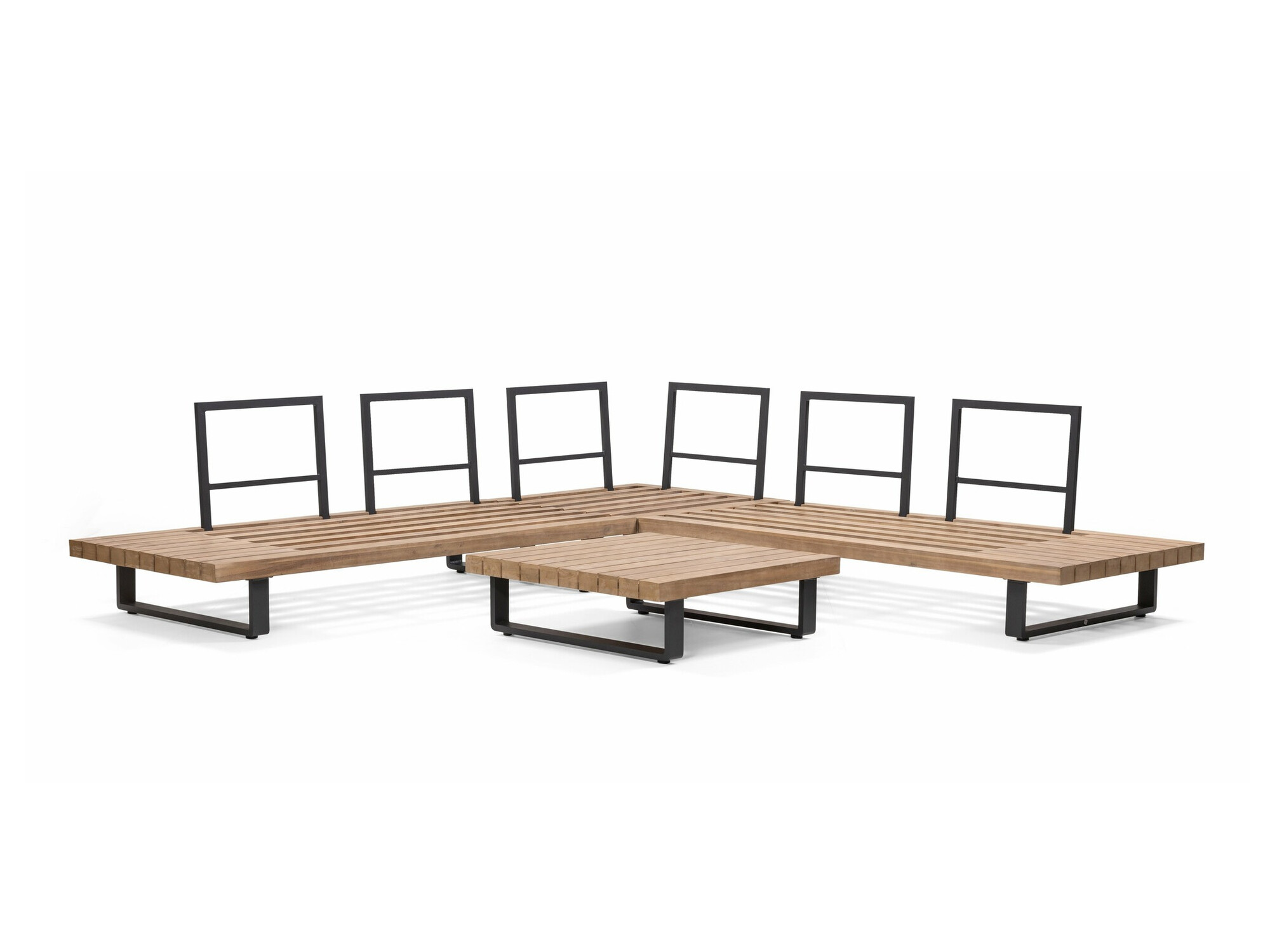 Set vrtnog namještaja Burleson 584 (Siva + Bagrem)