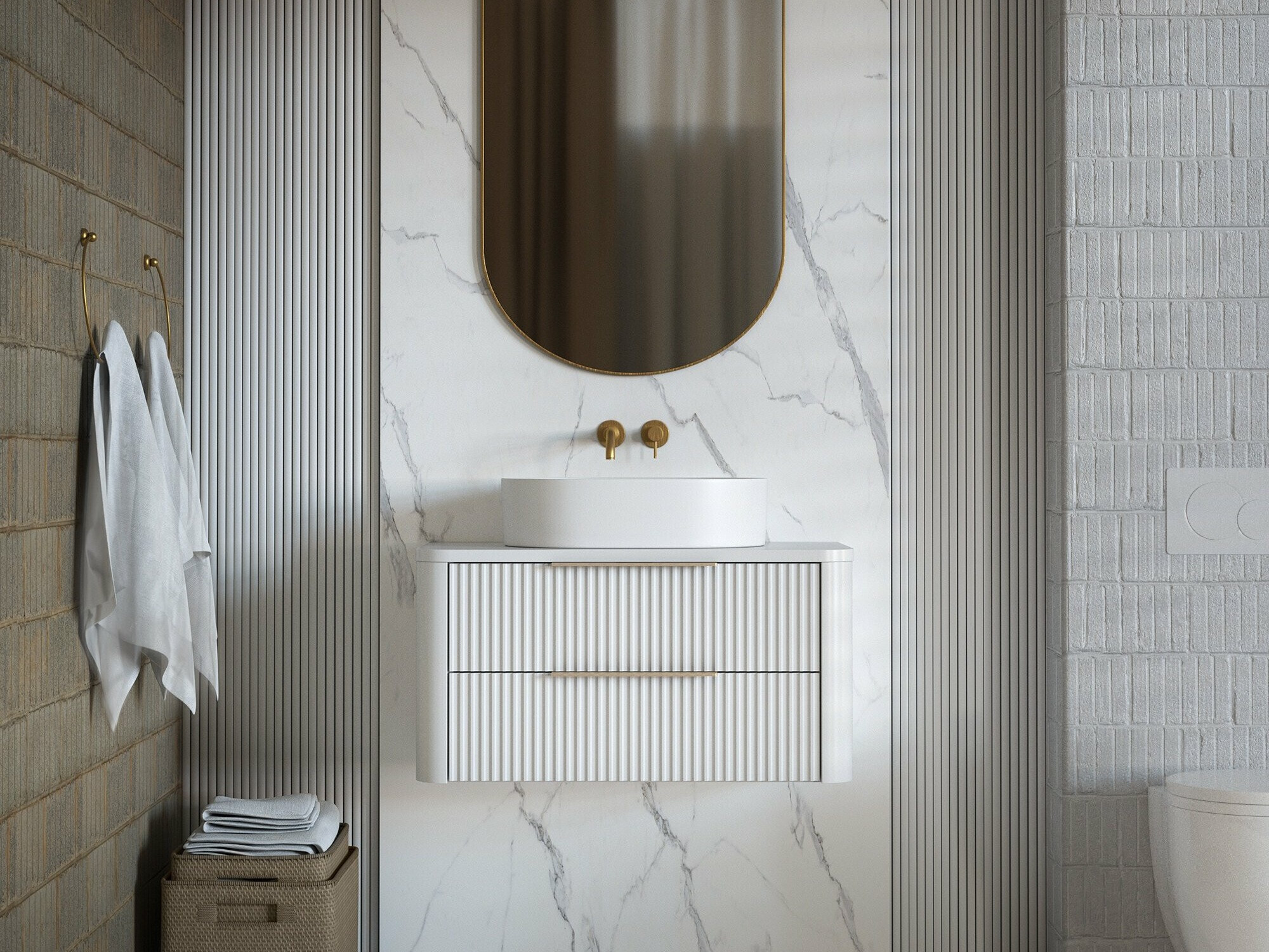 Zidni ormarić za umivaonik Burleson 203