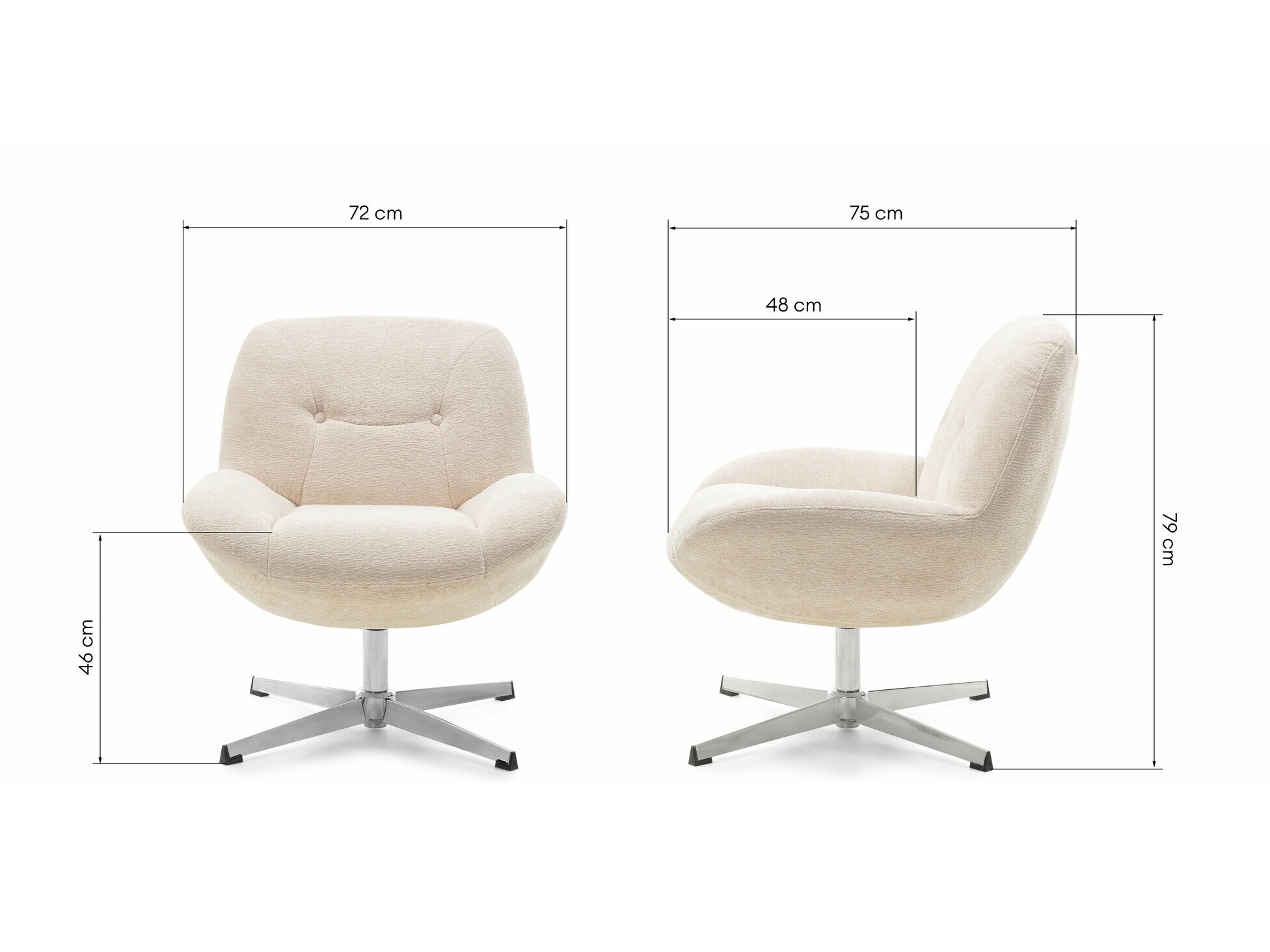 Fotelja Burleson 214 (Krem)