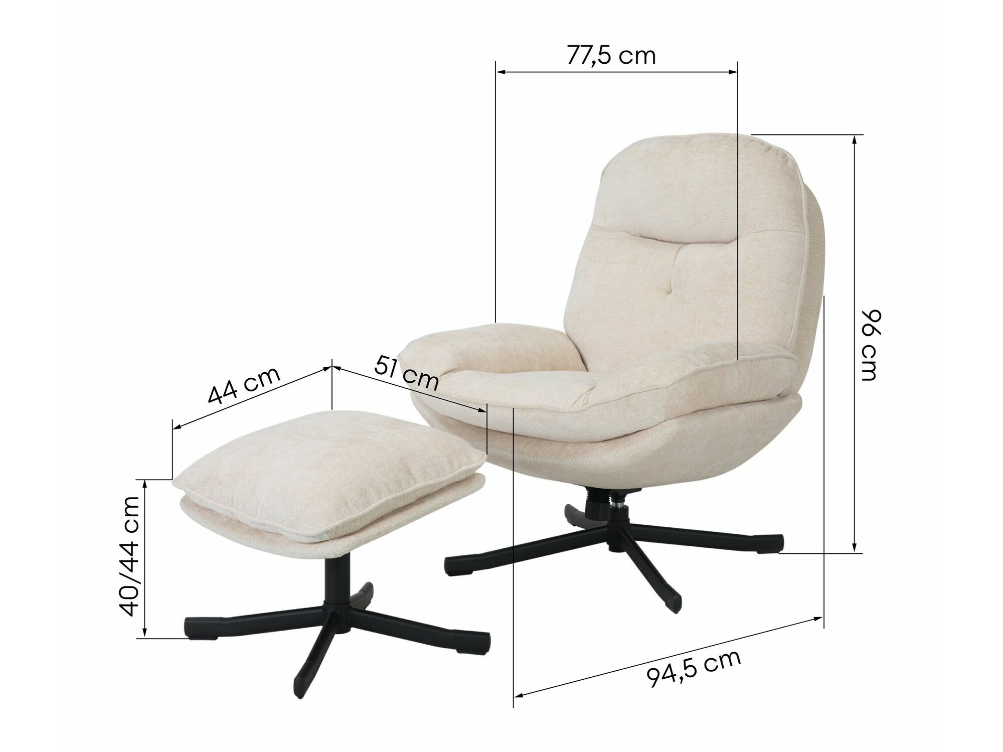 Fotelja Burleson 220 (Bež)