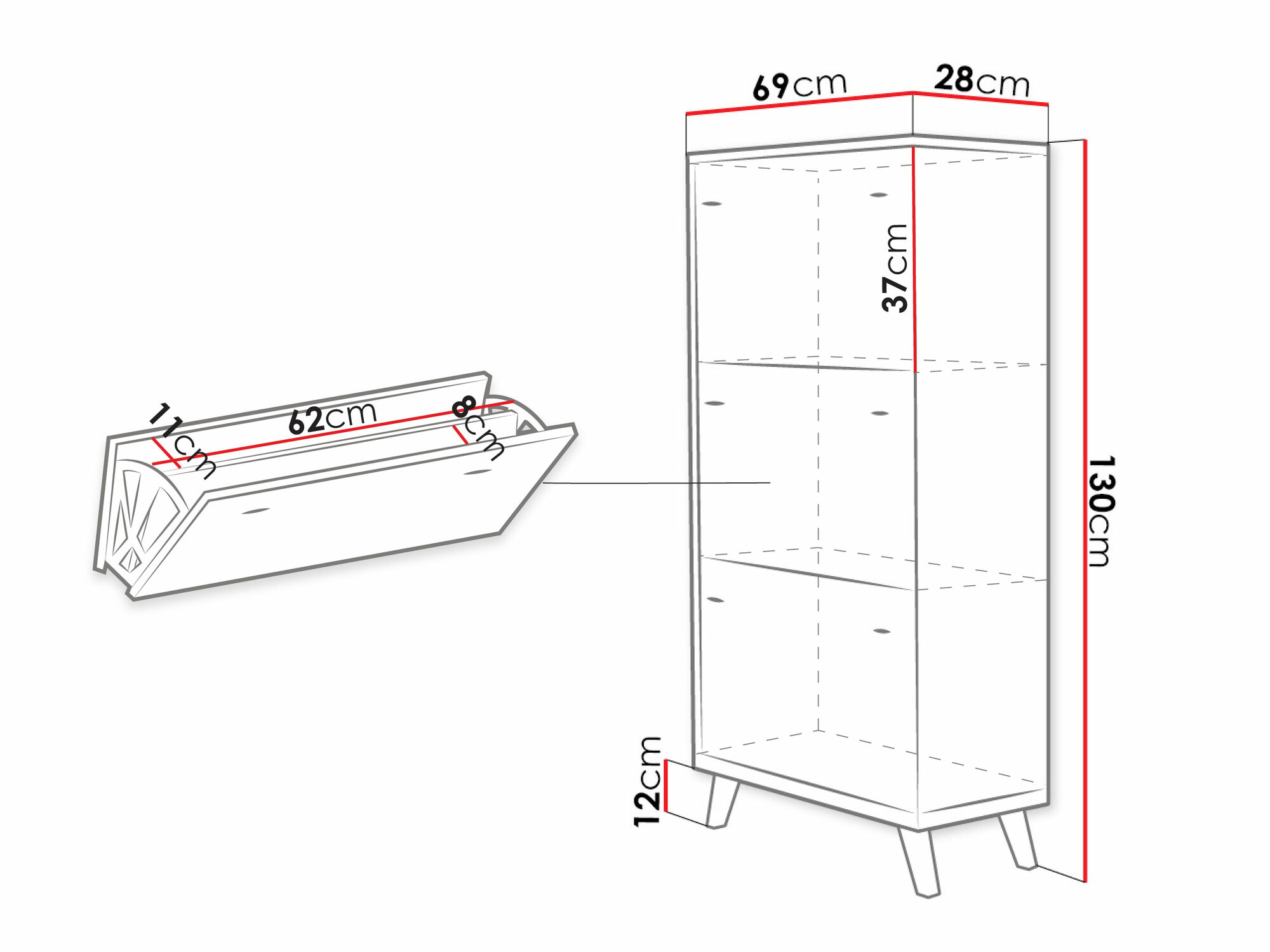Ormarić za cipele Levtena 100