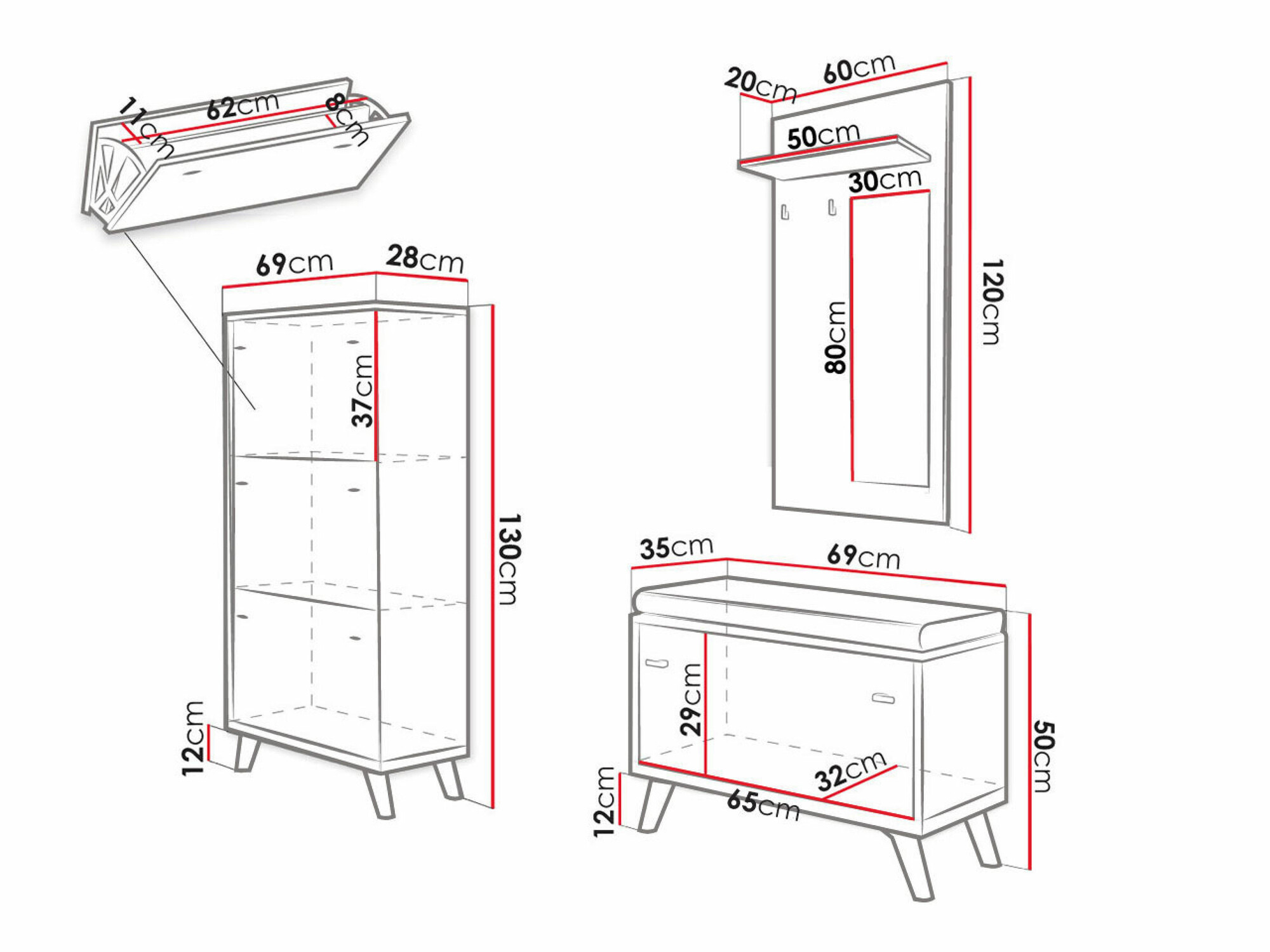 Set za hodnik Levtena 106