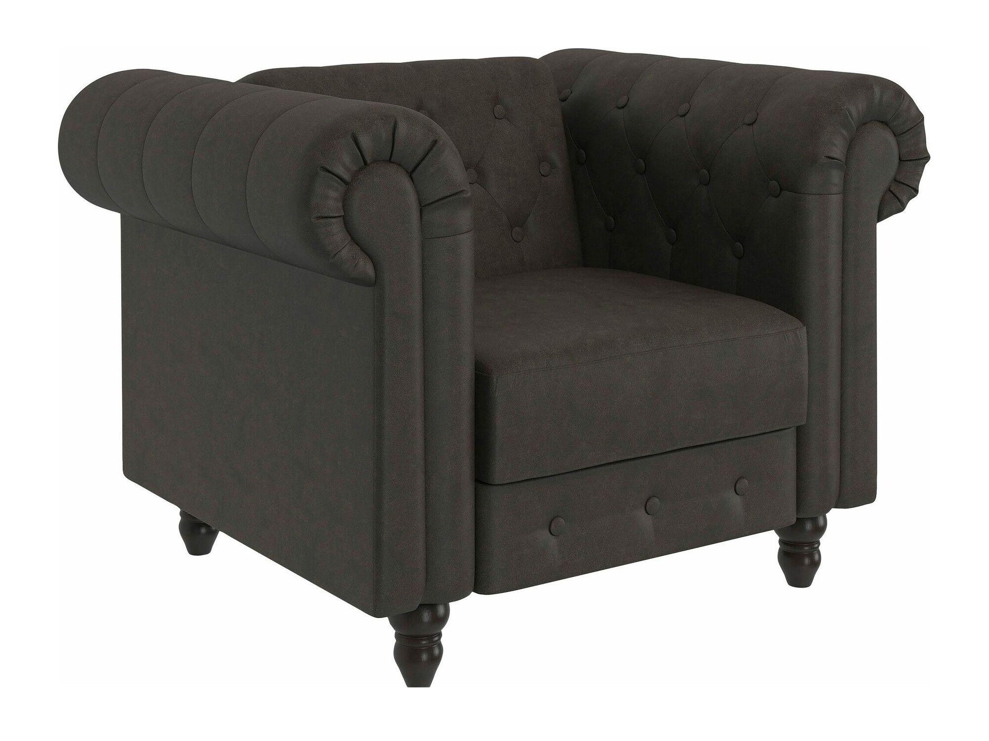 Chesterfield fotelja Tulsa 630 (Tamno smeđa)