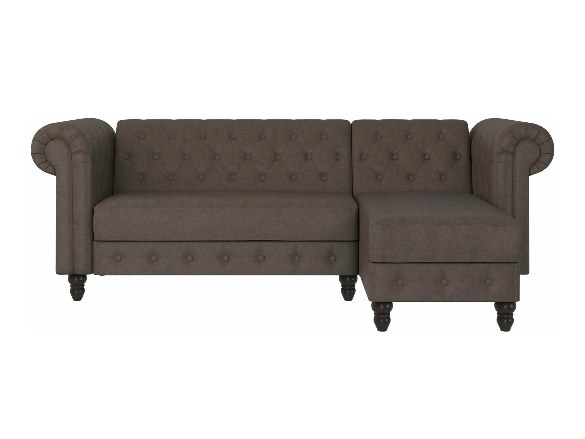 Chesterfield kutna garnitura Tulsa 622 (Tamno smeđa)