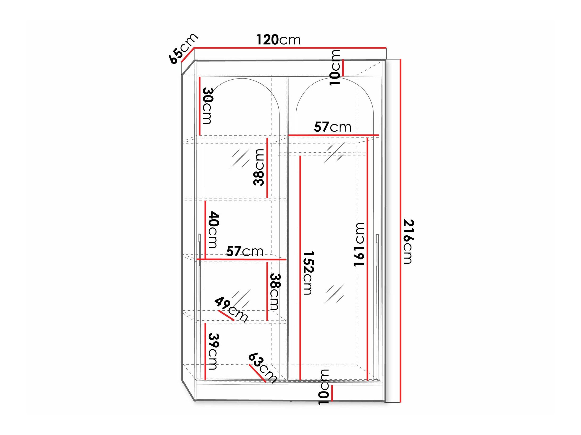 Ormar Toledo 130 (Bijela)