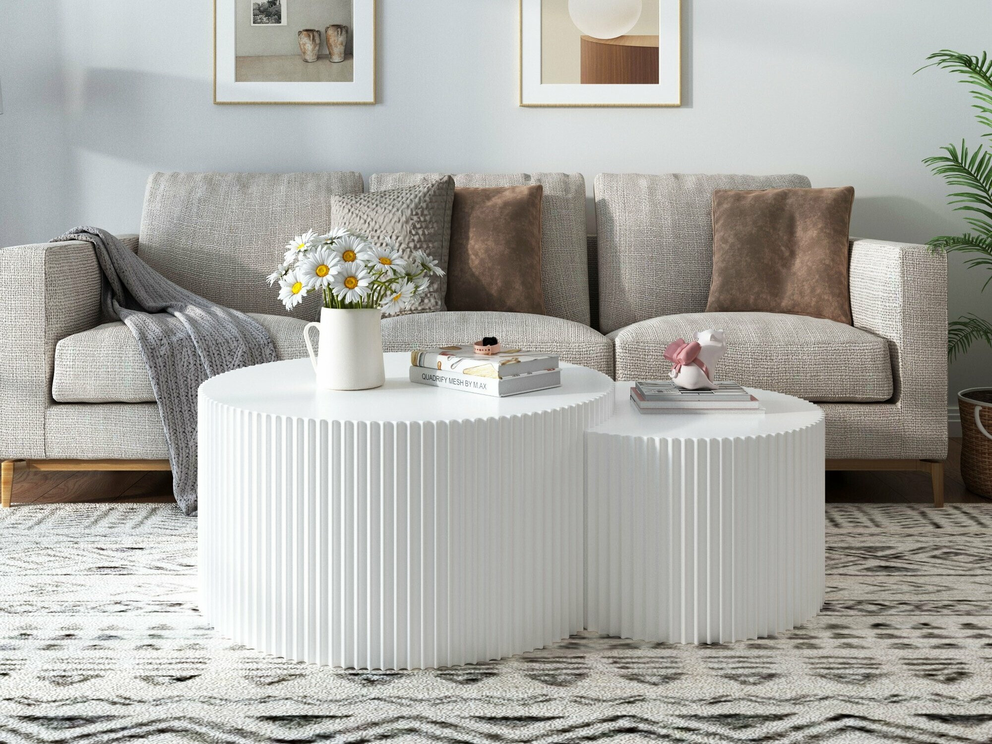 Set stolića za kavu Burleson 234 (Bijela)