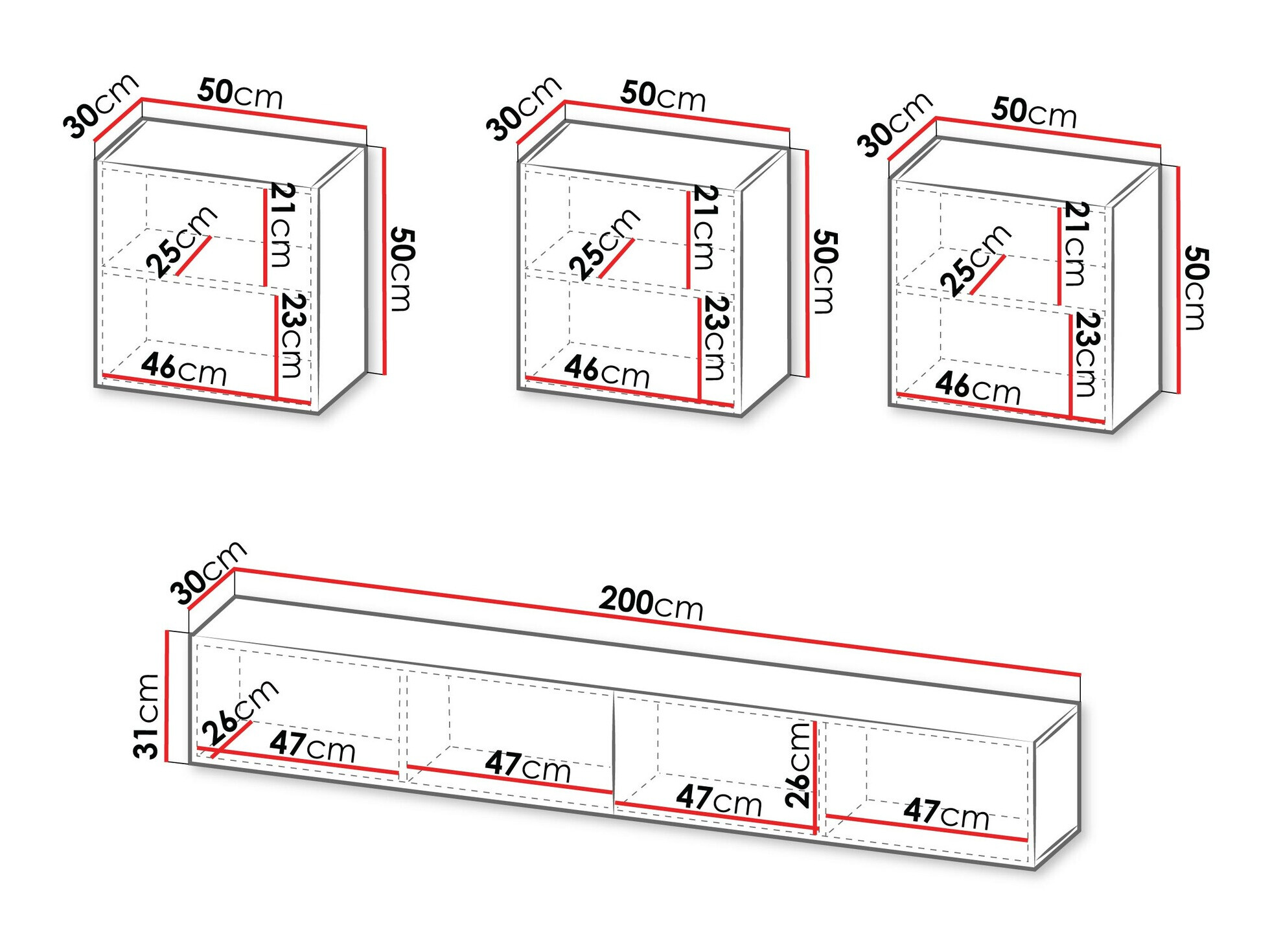 Set za dnevni boravak Species IV (Crna + Hrast Wotan)