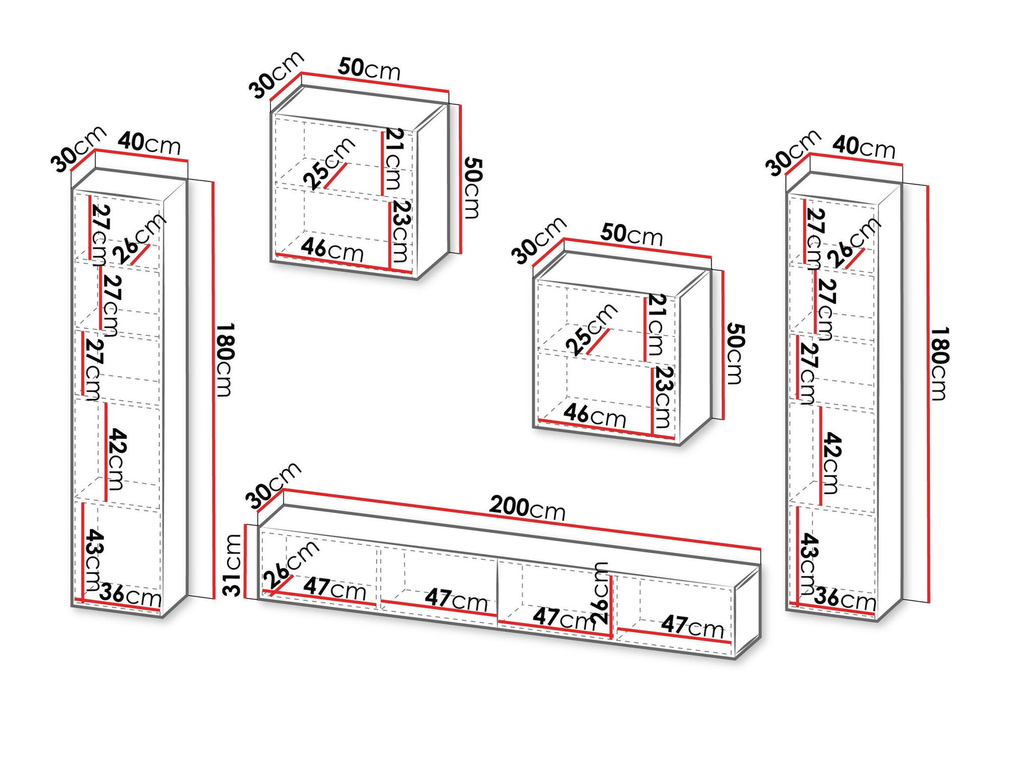 Set za dnevni boravak Species V (Crna)