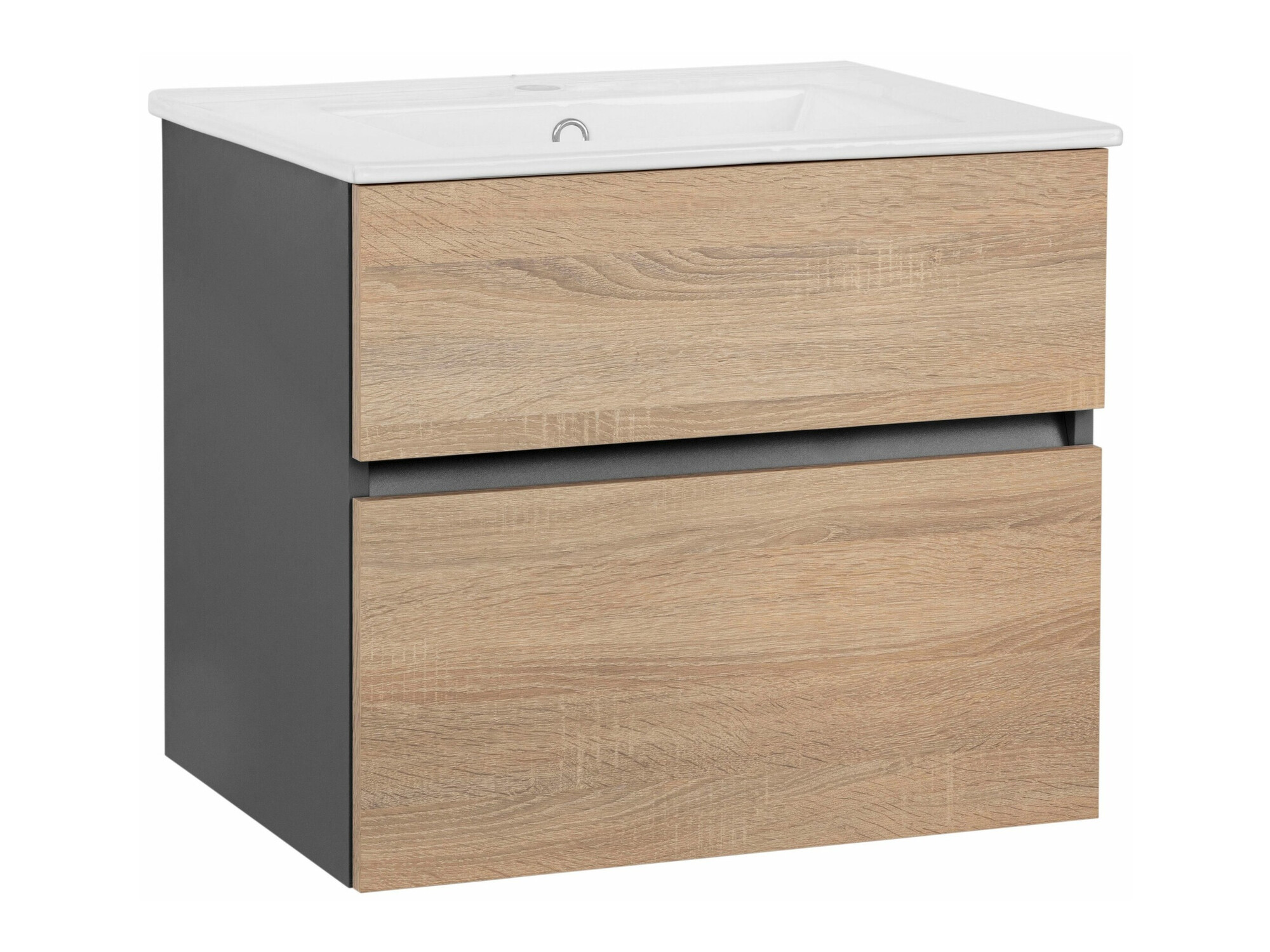 Zidni ormarić za umivaonik Denton 1478 (Antracit + Hrast)