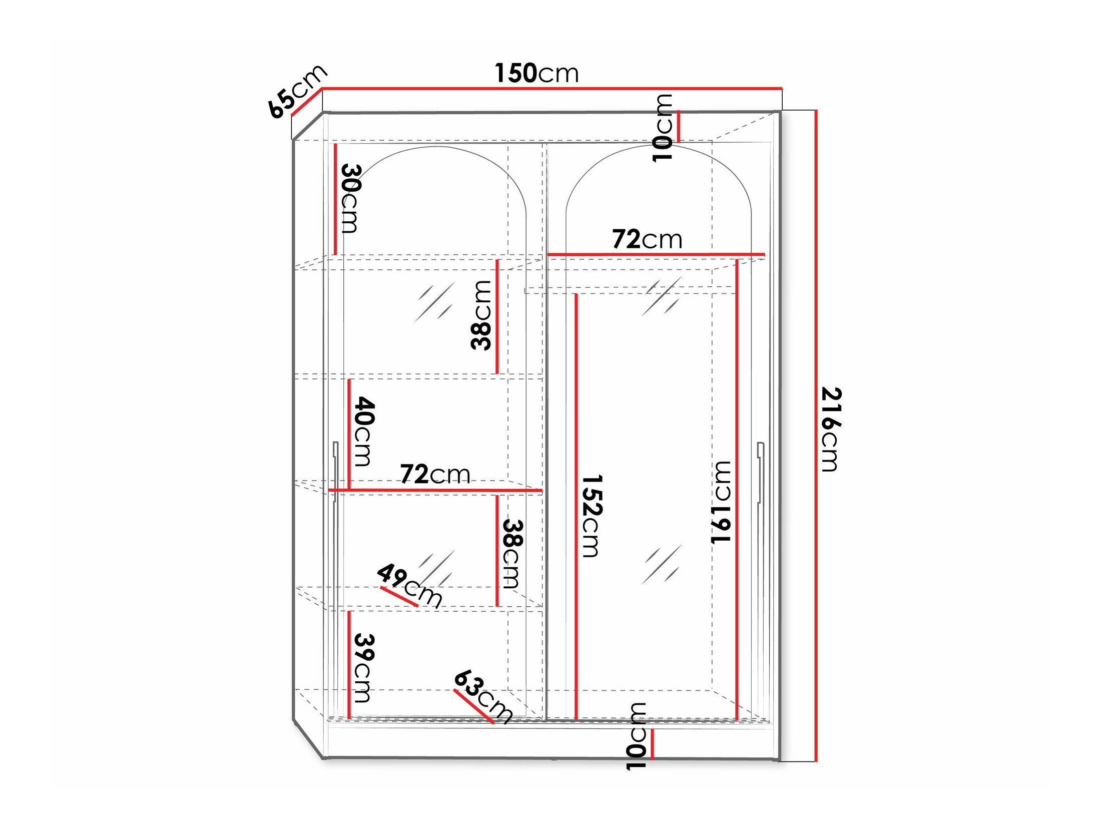 Ormar Toledo 131 (Crna)