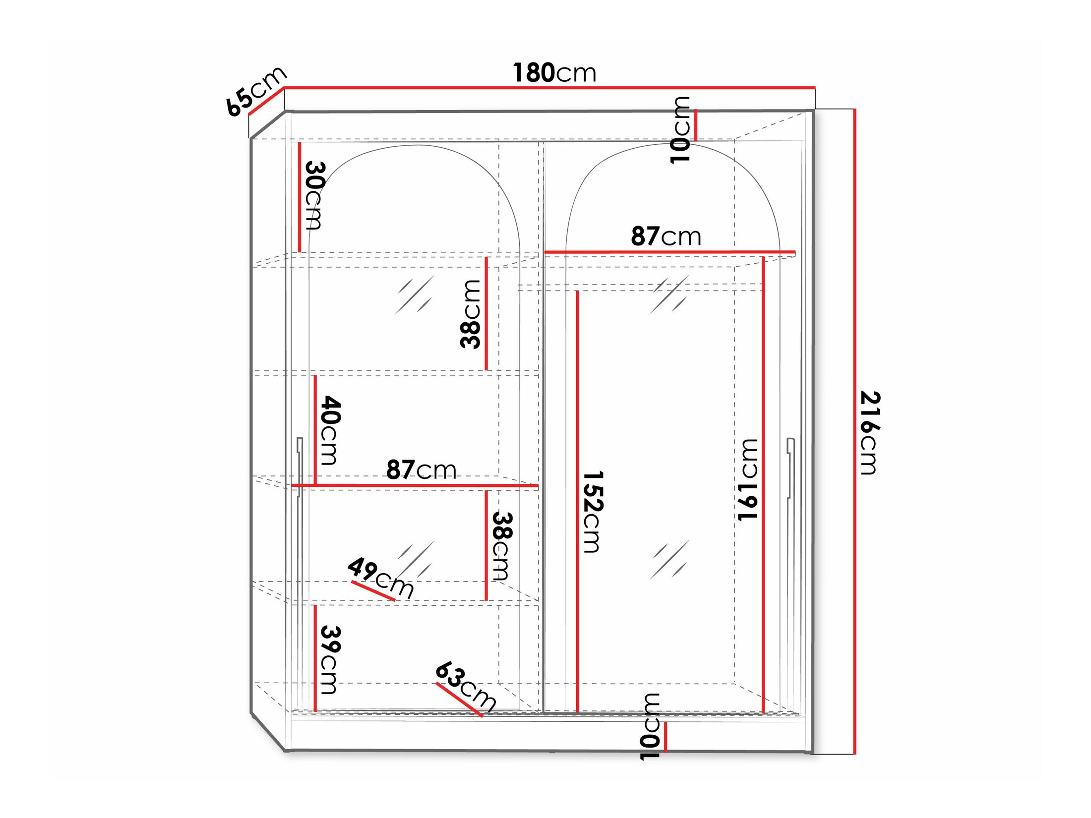 Ormar Toledo 132 (Bijela)