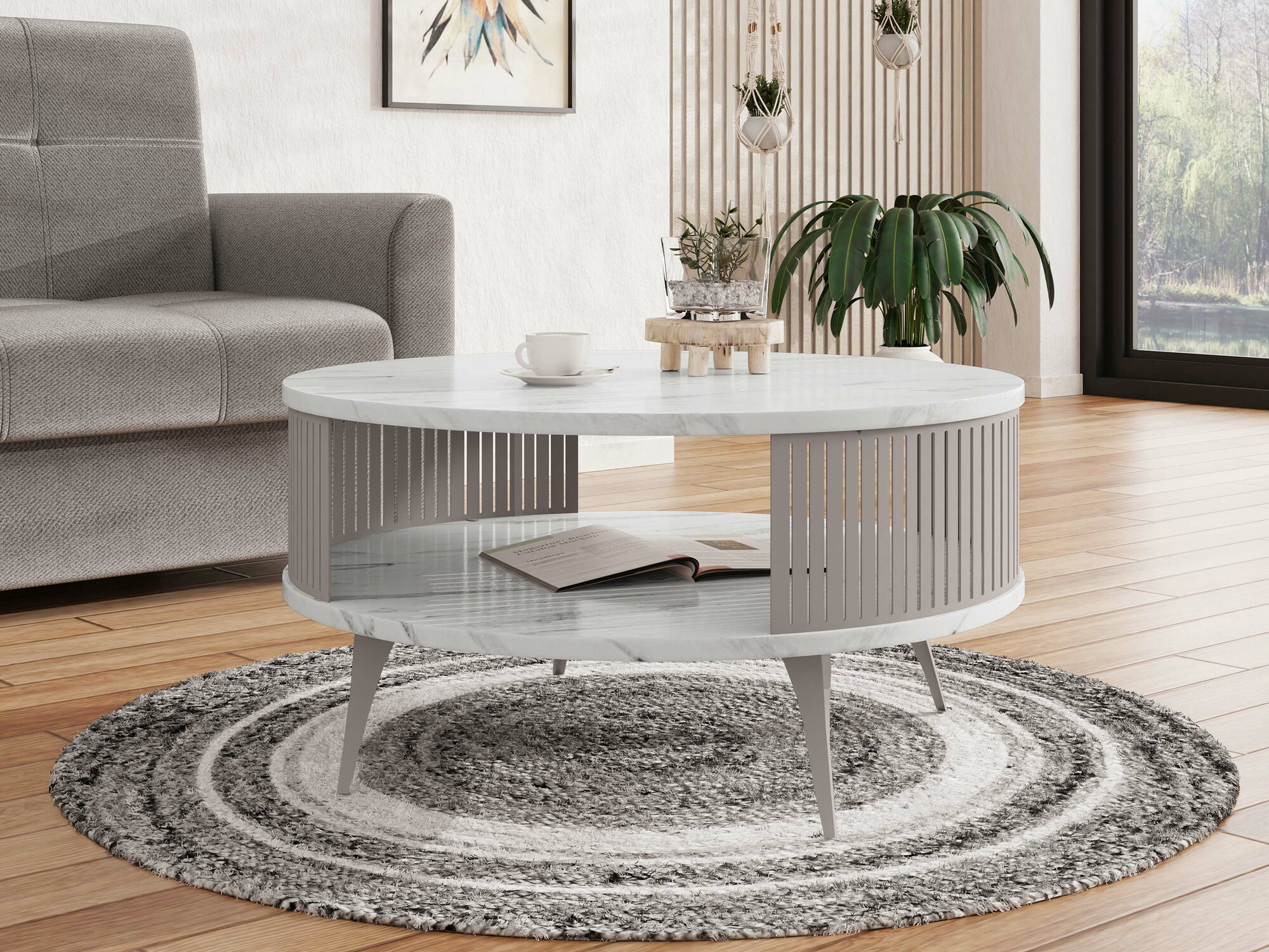 Stolić za kavu Sordore 125 (Kašmir + Bijeli mramor)