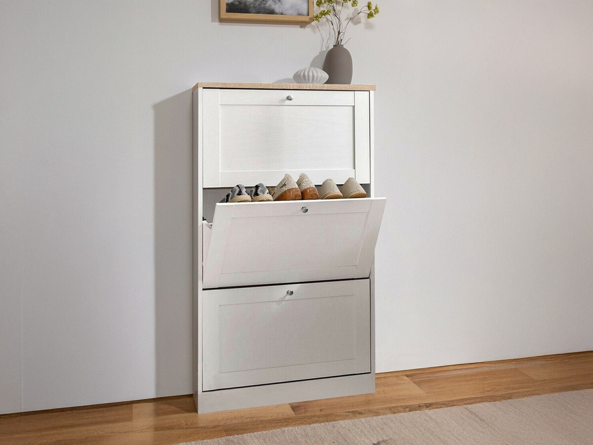 Ormarić za cipele Cirtene 101 (Bijela + Hrast)