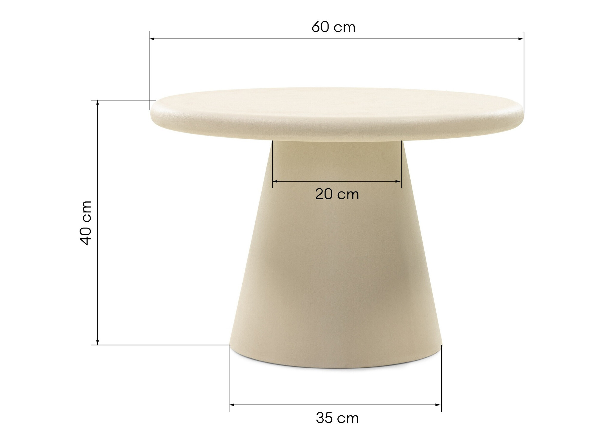 Stolić za kavu Burleson 253 (Bež)