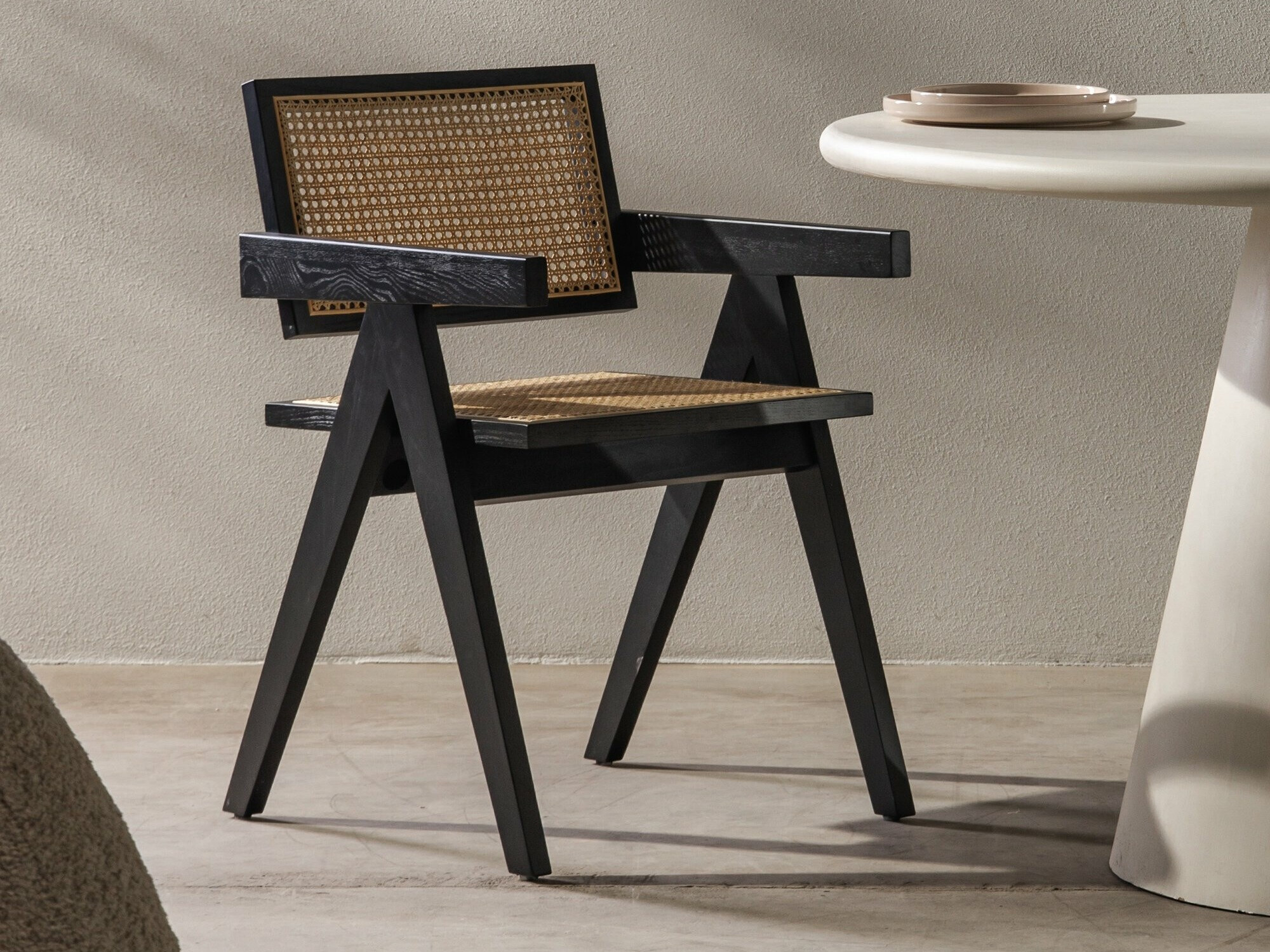 Stolica Burleson 245 (Crna + Svijetlo smeđa)