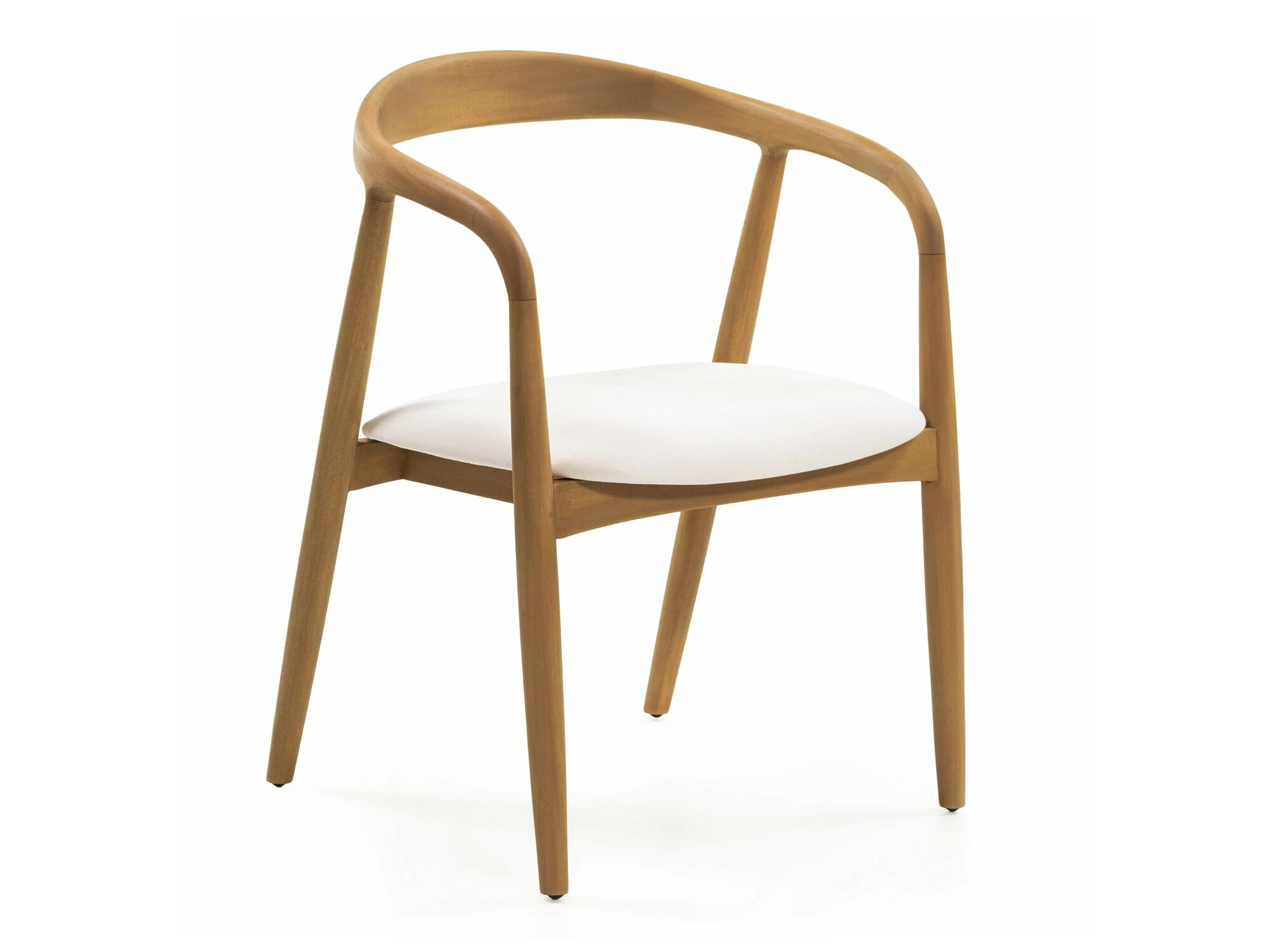 Stolica Burleson 247 (Svijetlo drvo + Krem)