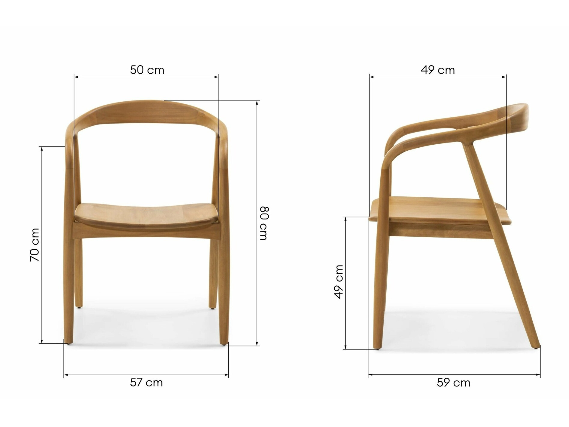 Stolica Burleson 247 (Svijetlo drvo)