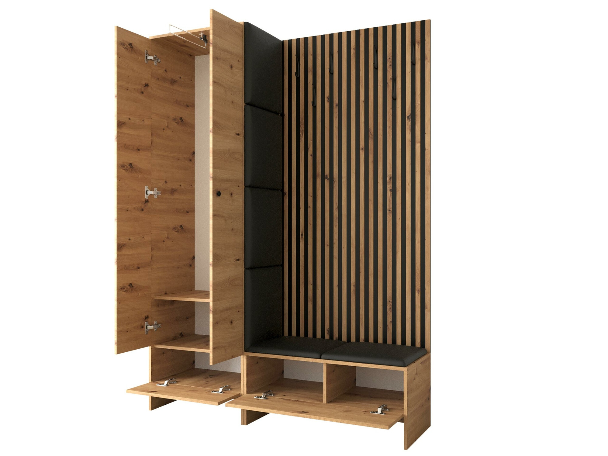 Set za hodnik Donio III (Hrast Artisan + Manila 18)