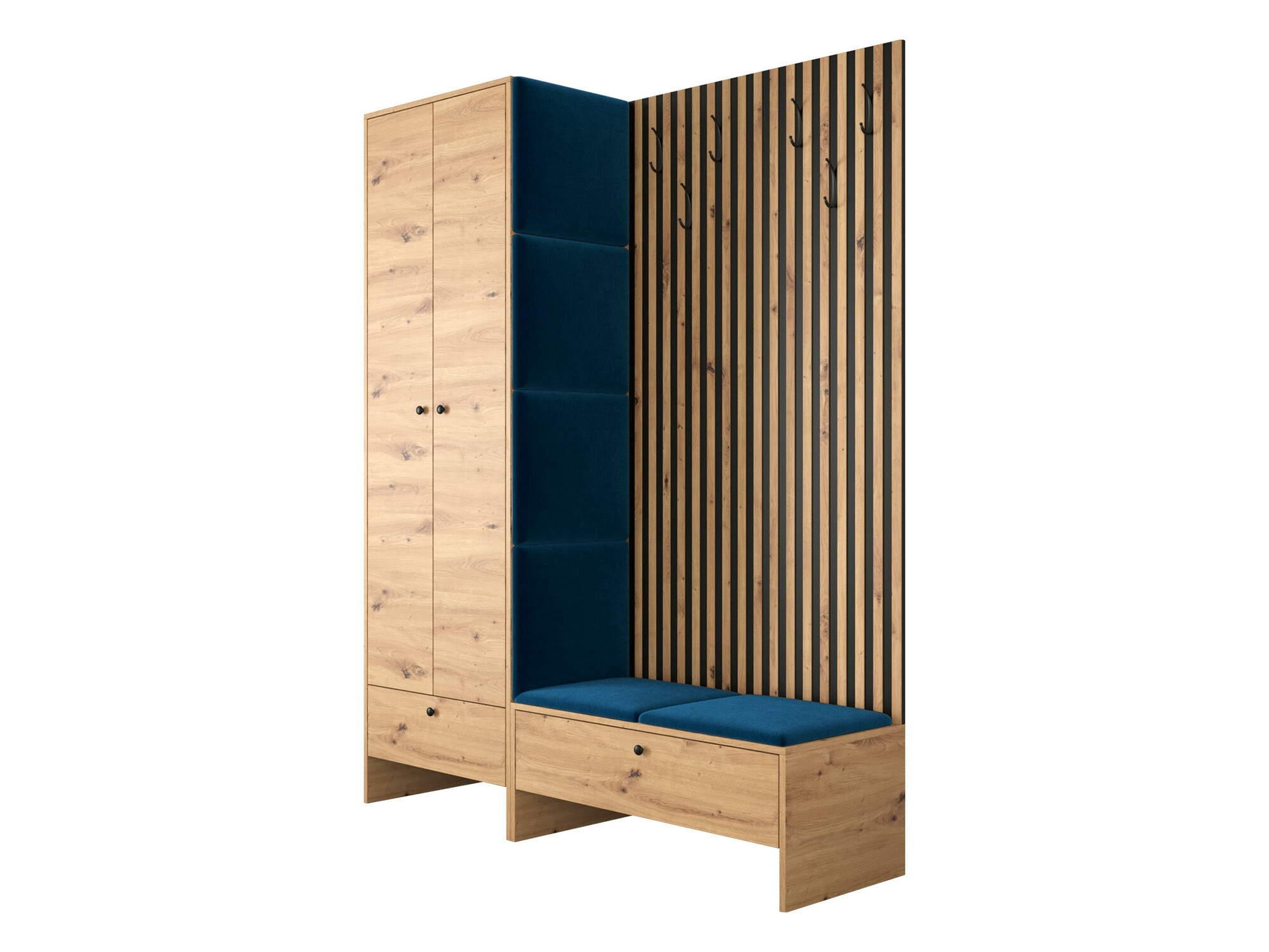 Set za hodnik Donio III (Hrast Artisan + Manila 26)