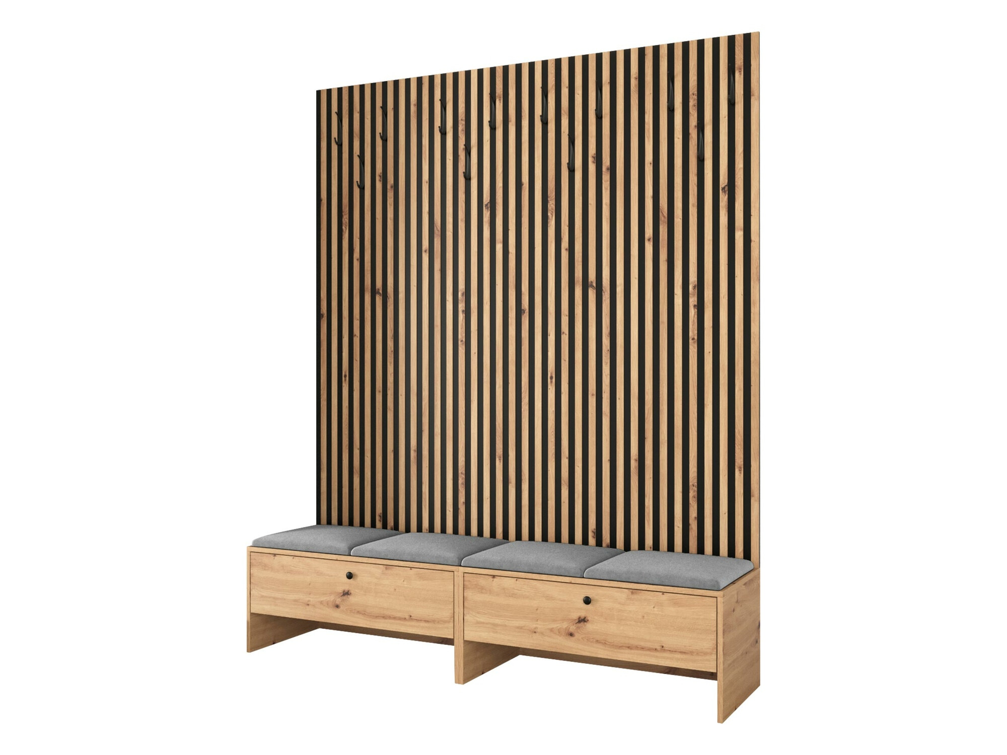 Set za hodnik Donio V (Hrast Artisan + Manila 16)