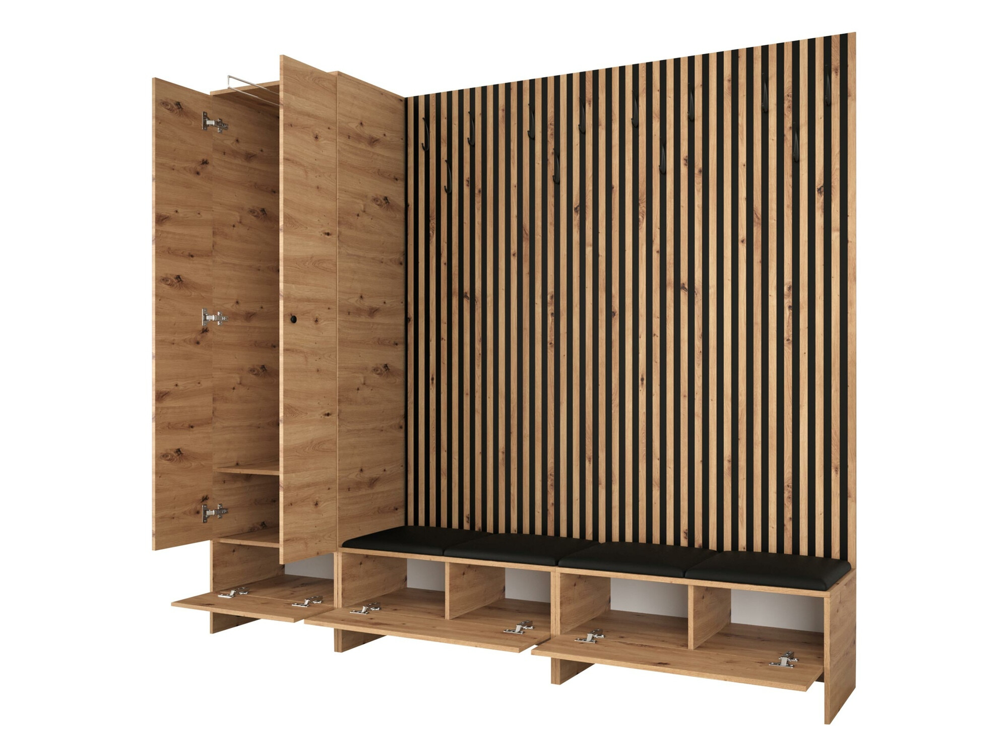 Set za hodnik Donio VI (Hrast Artisan + Manila 02)