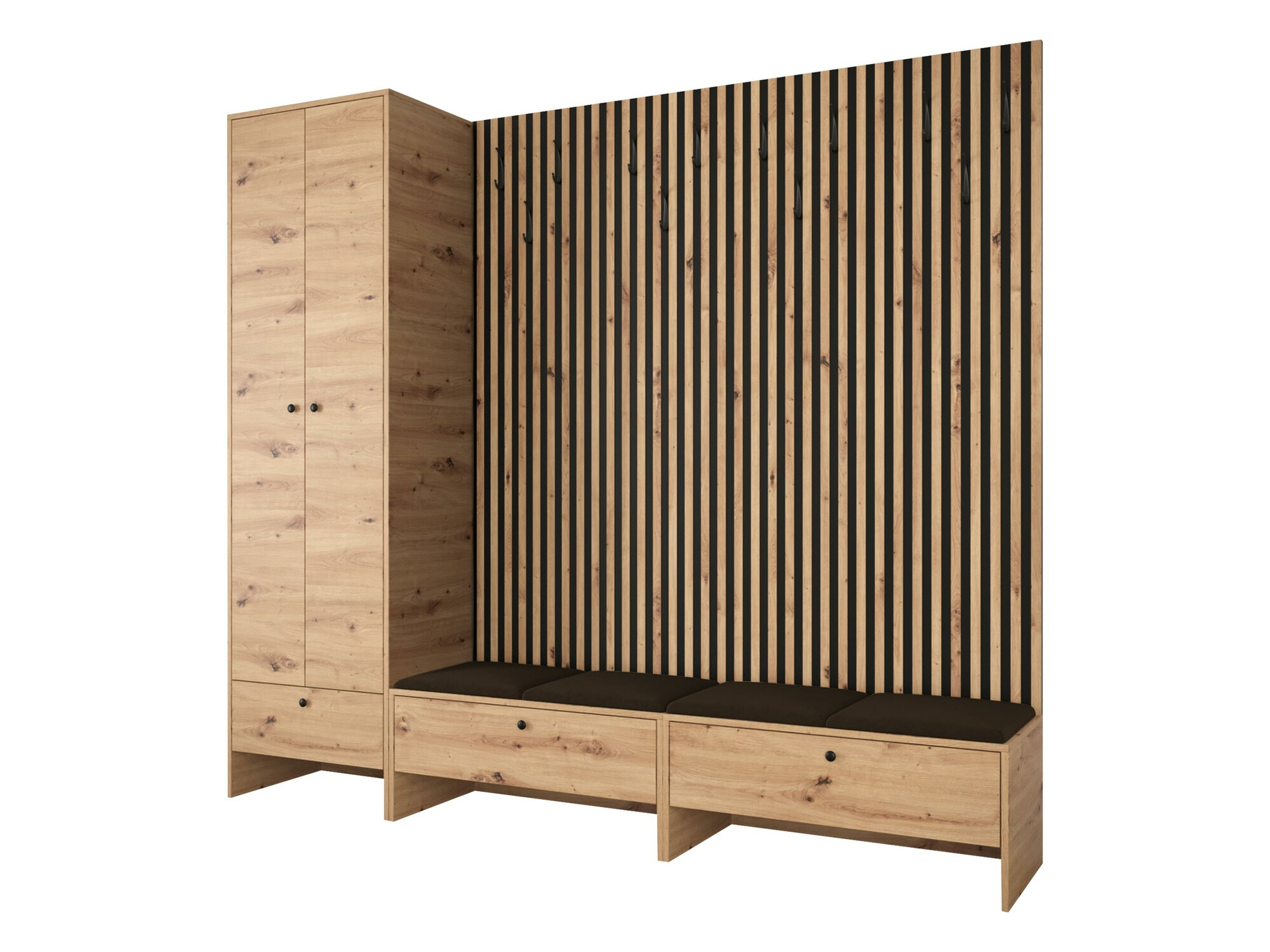 Set za hodnik Donio VI (Hrast Artisan + Manila 04)