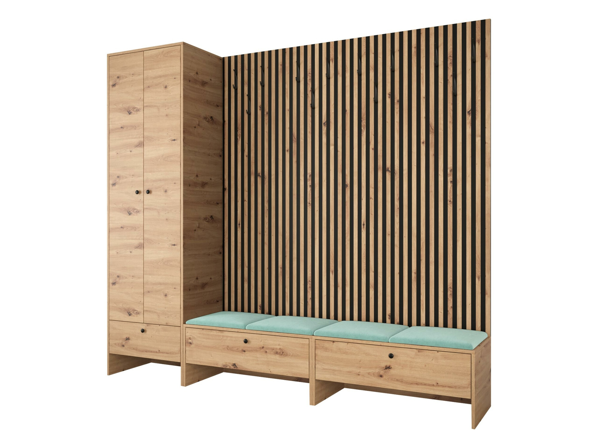 Set za hodnik Donio VI (Hrast Artisan + Manila 11)