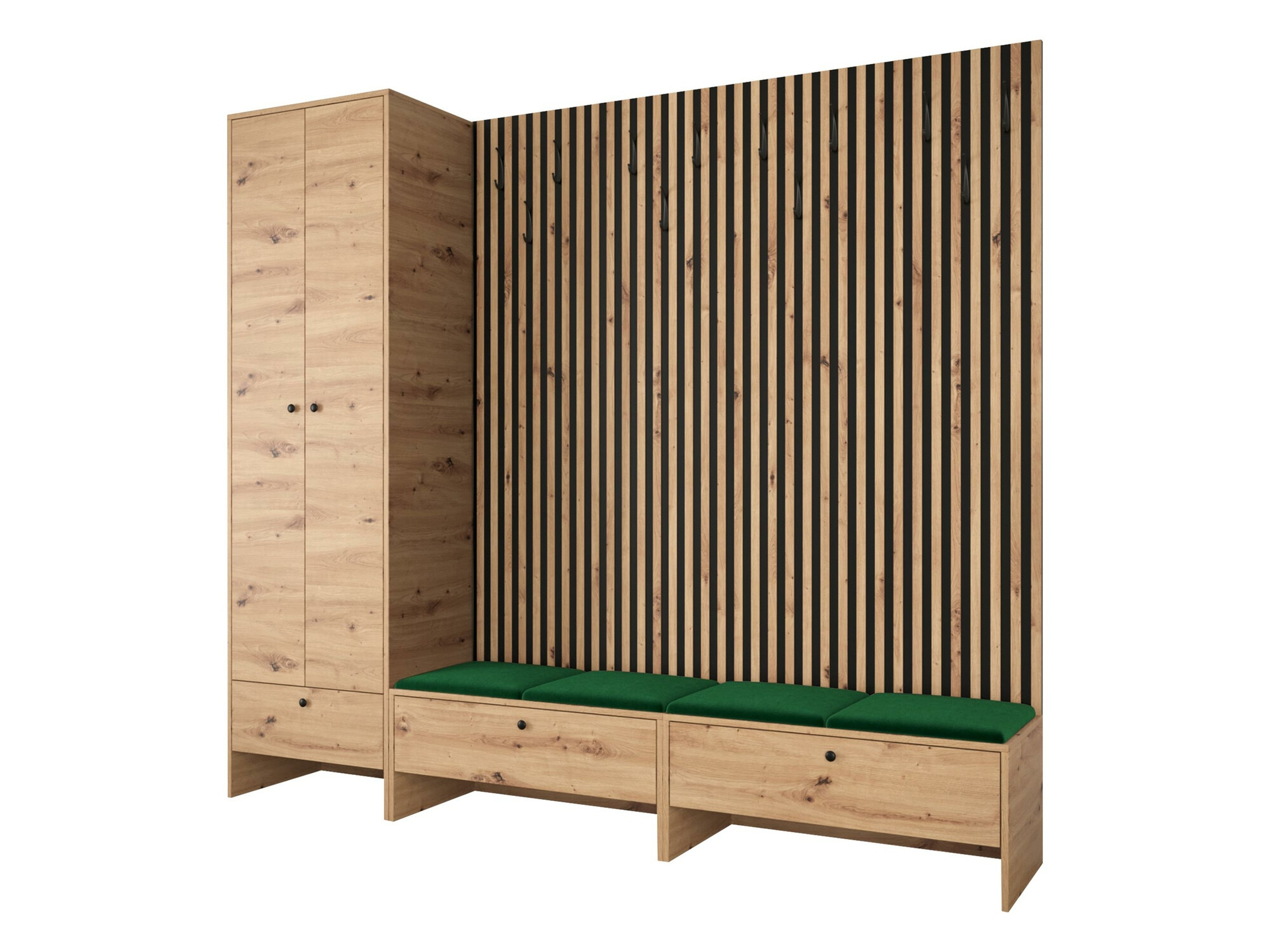 Set za hodnik Donio VI (Hrast Artisan + Manila 35)