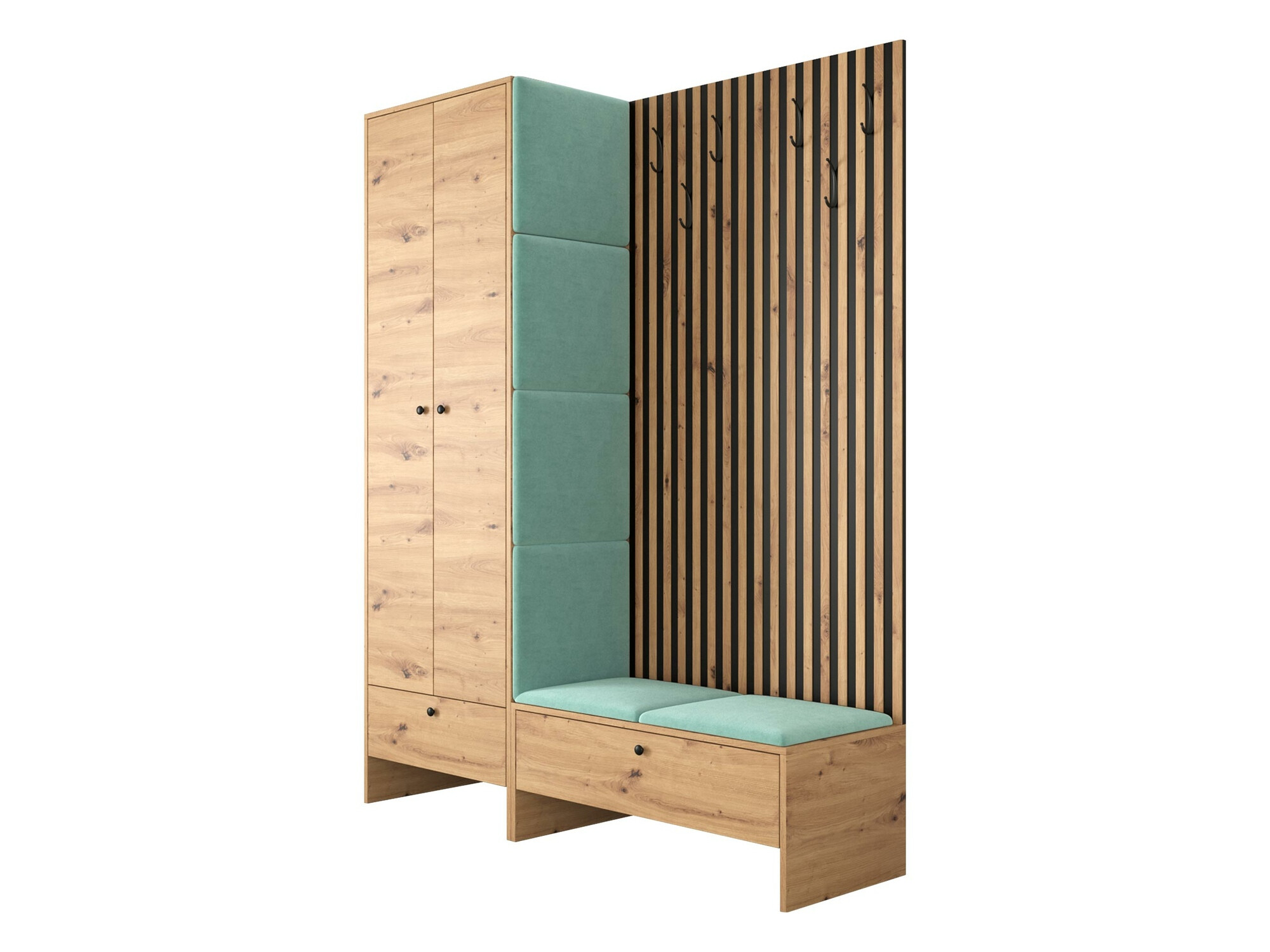 Set za hodnik Hartford 320 (Hrast Artisan + Manila 11)