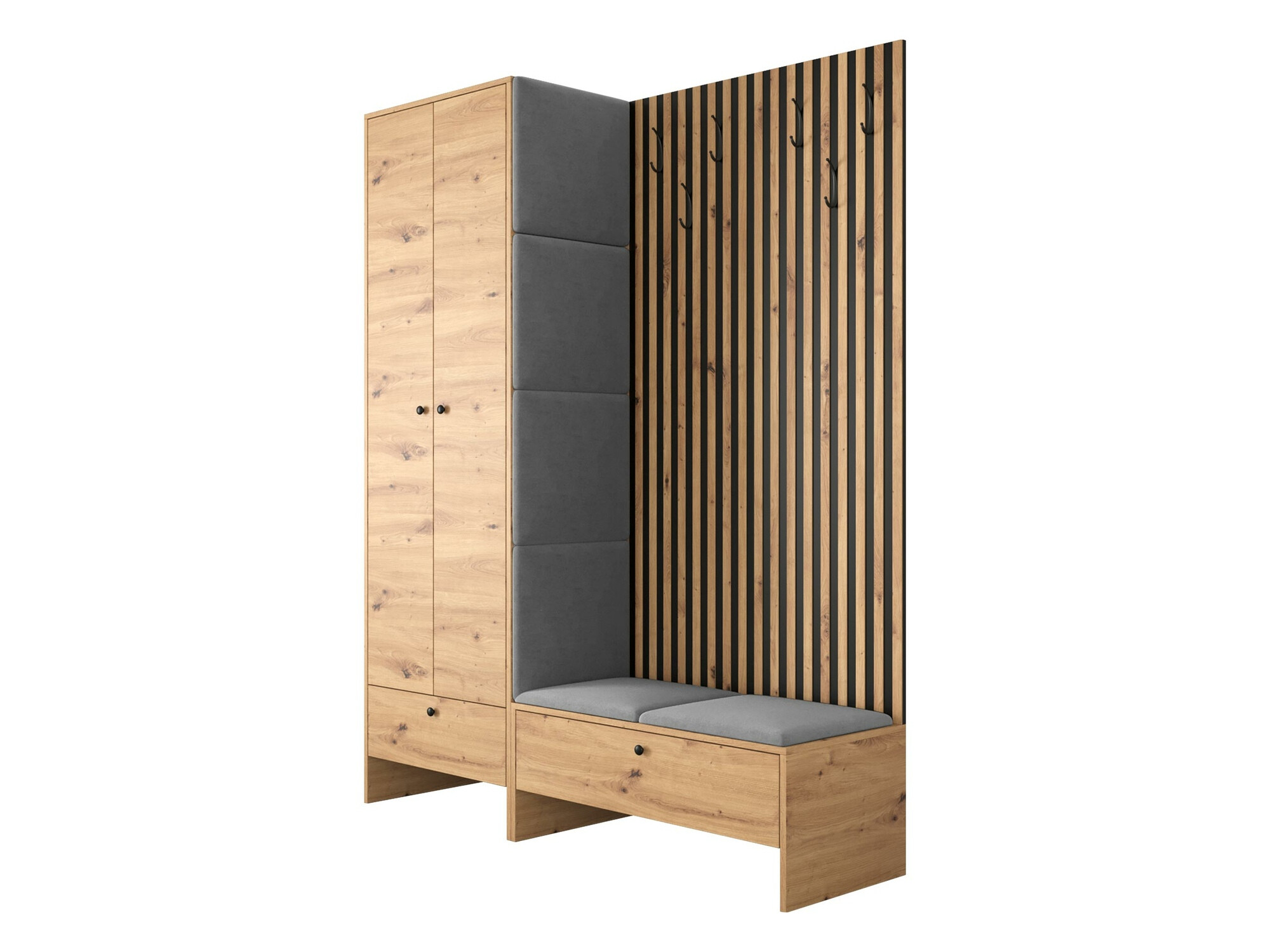 Set za hodnik Hartford 320 (Hrast Artisan + Manila 16)